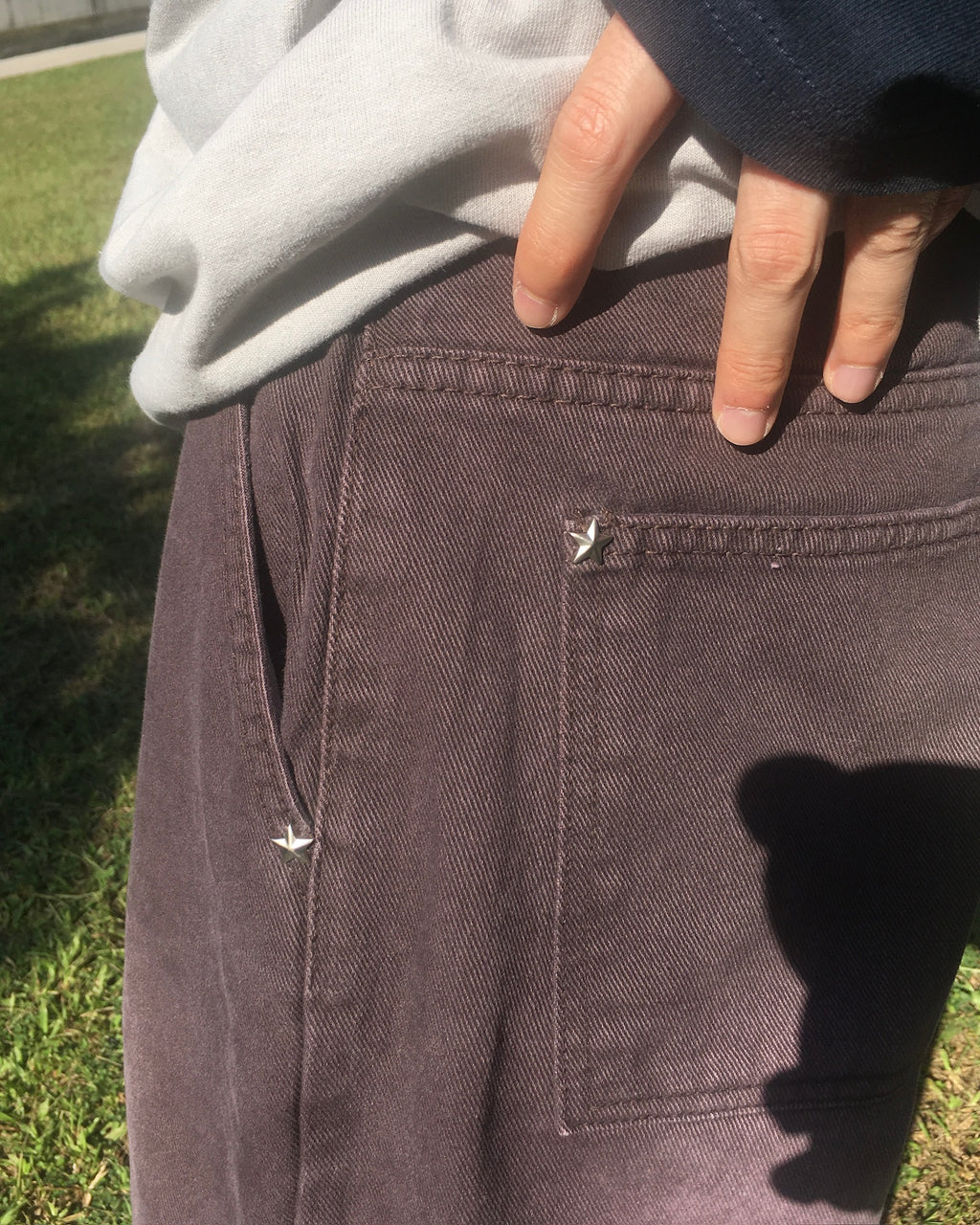 star rivet washed jeans (men)
