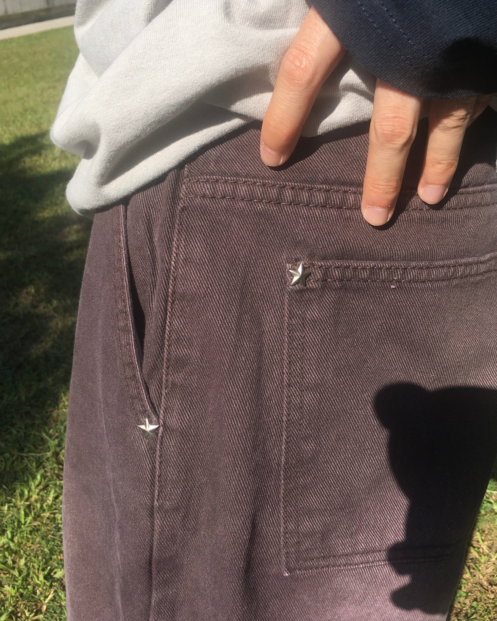 star rivet washed jeans (men)