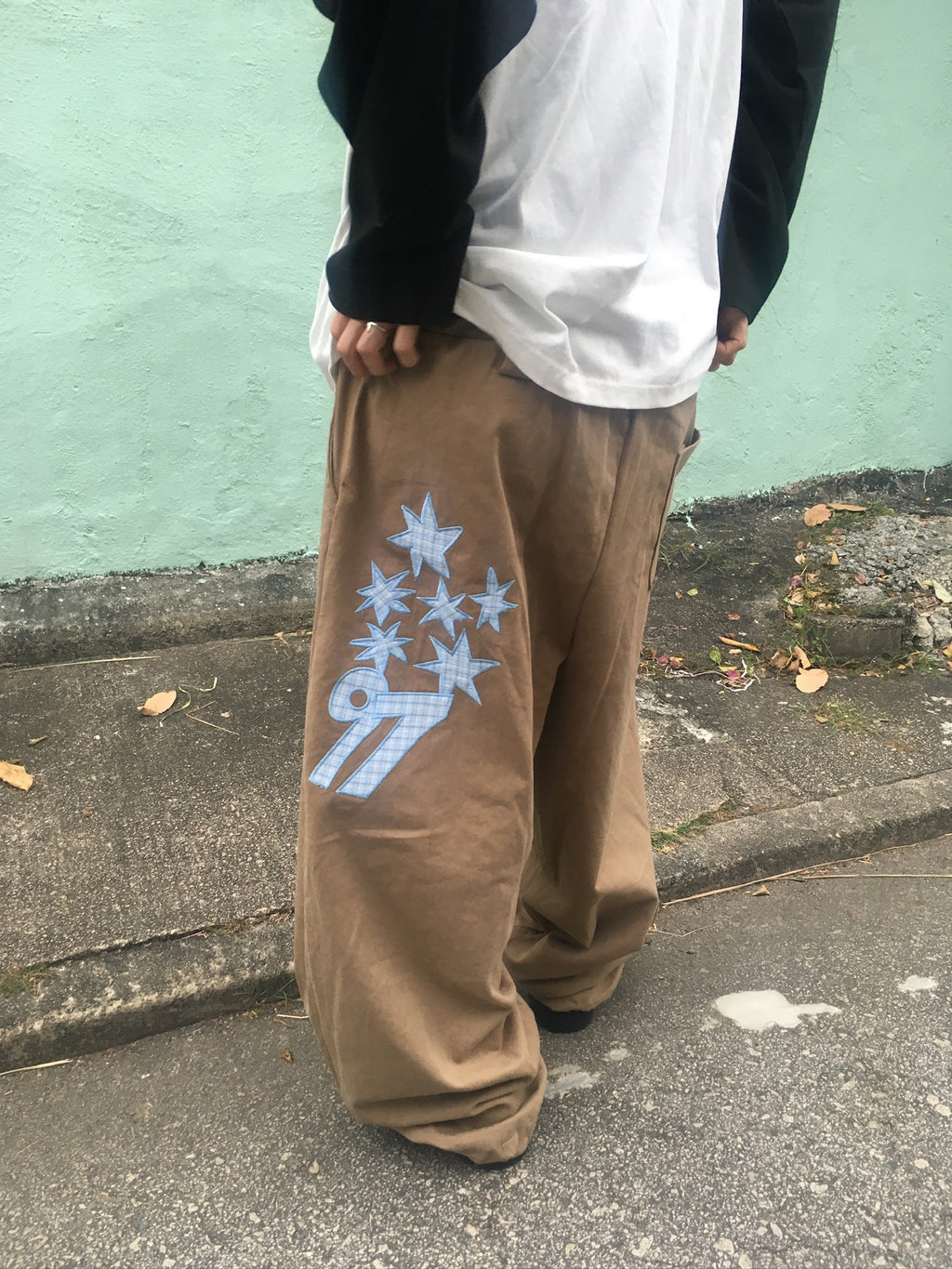 97 patch cotton pants (beige)