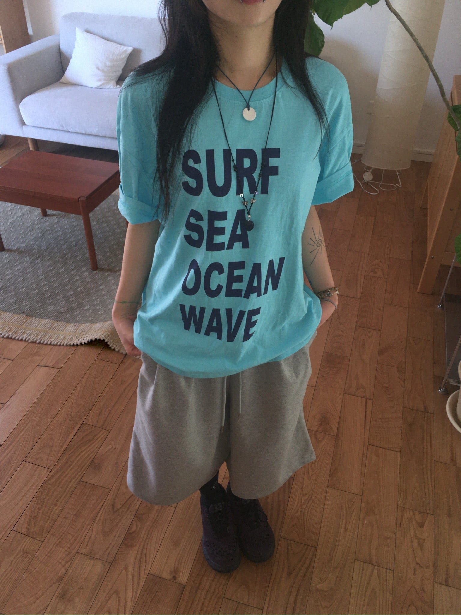 recipe letter tee (ocean)