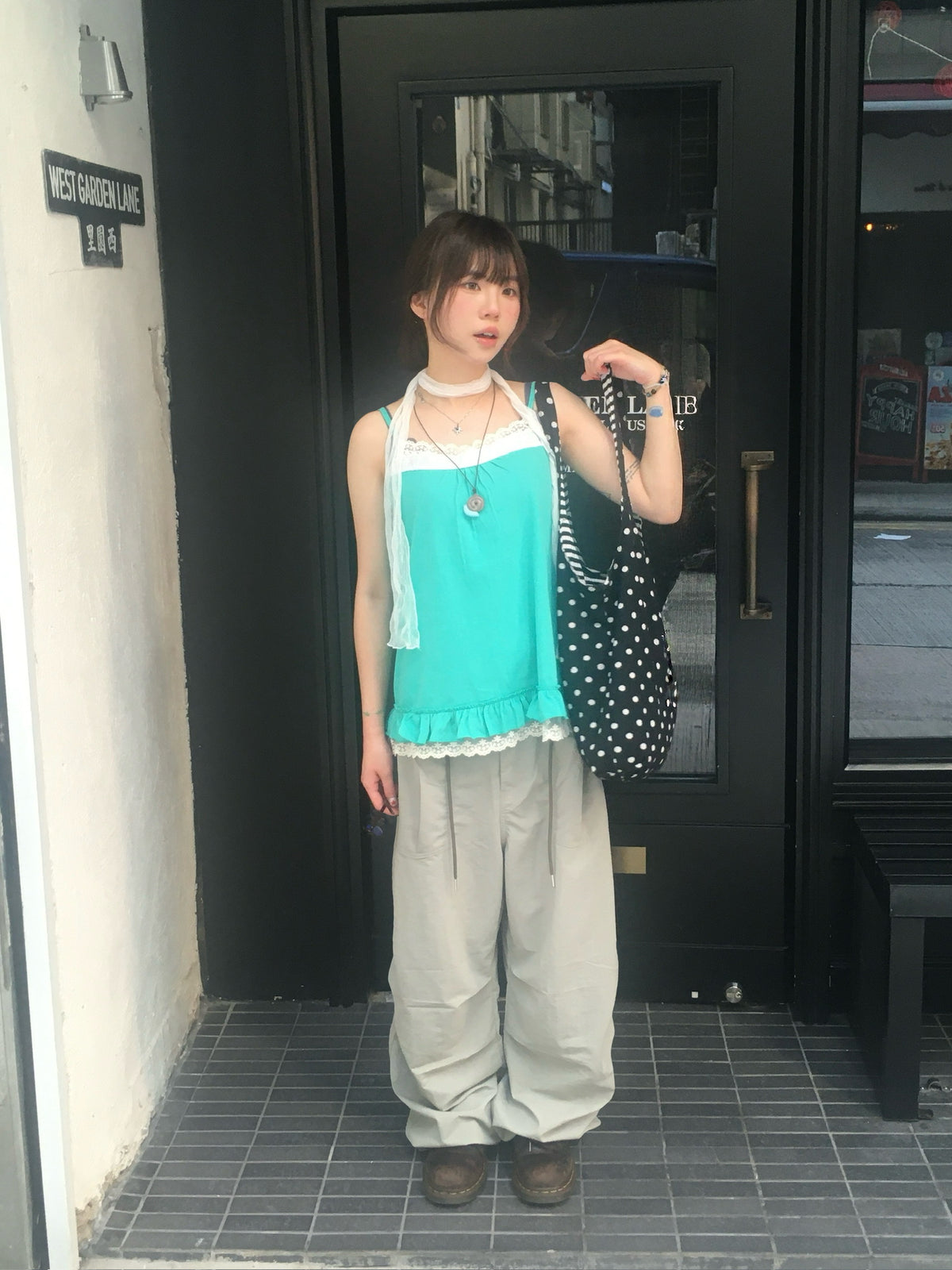 fatigue nylon pants (light khaki)