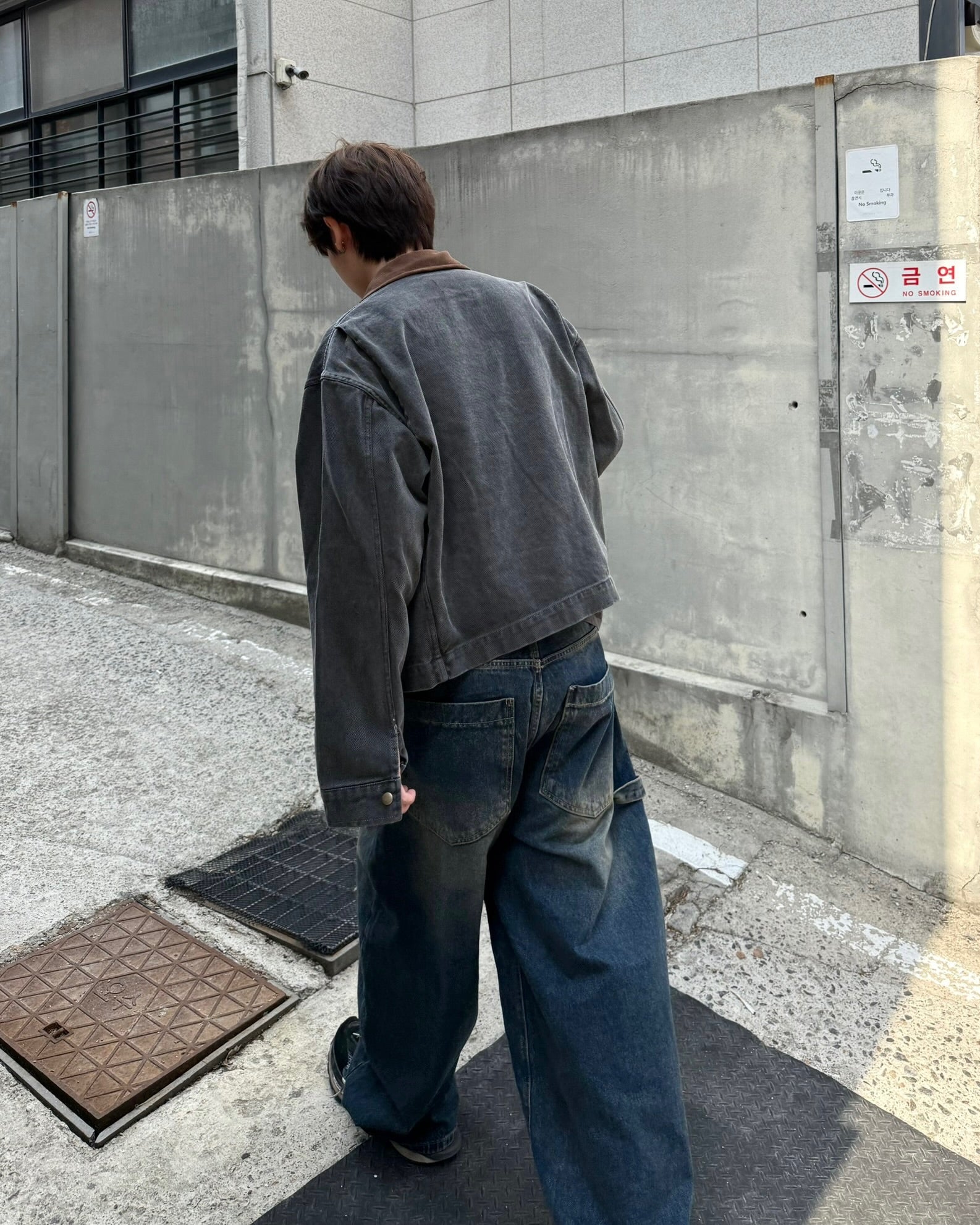 (in stock) vintage carpenter jacket (charcoal)