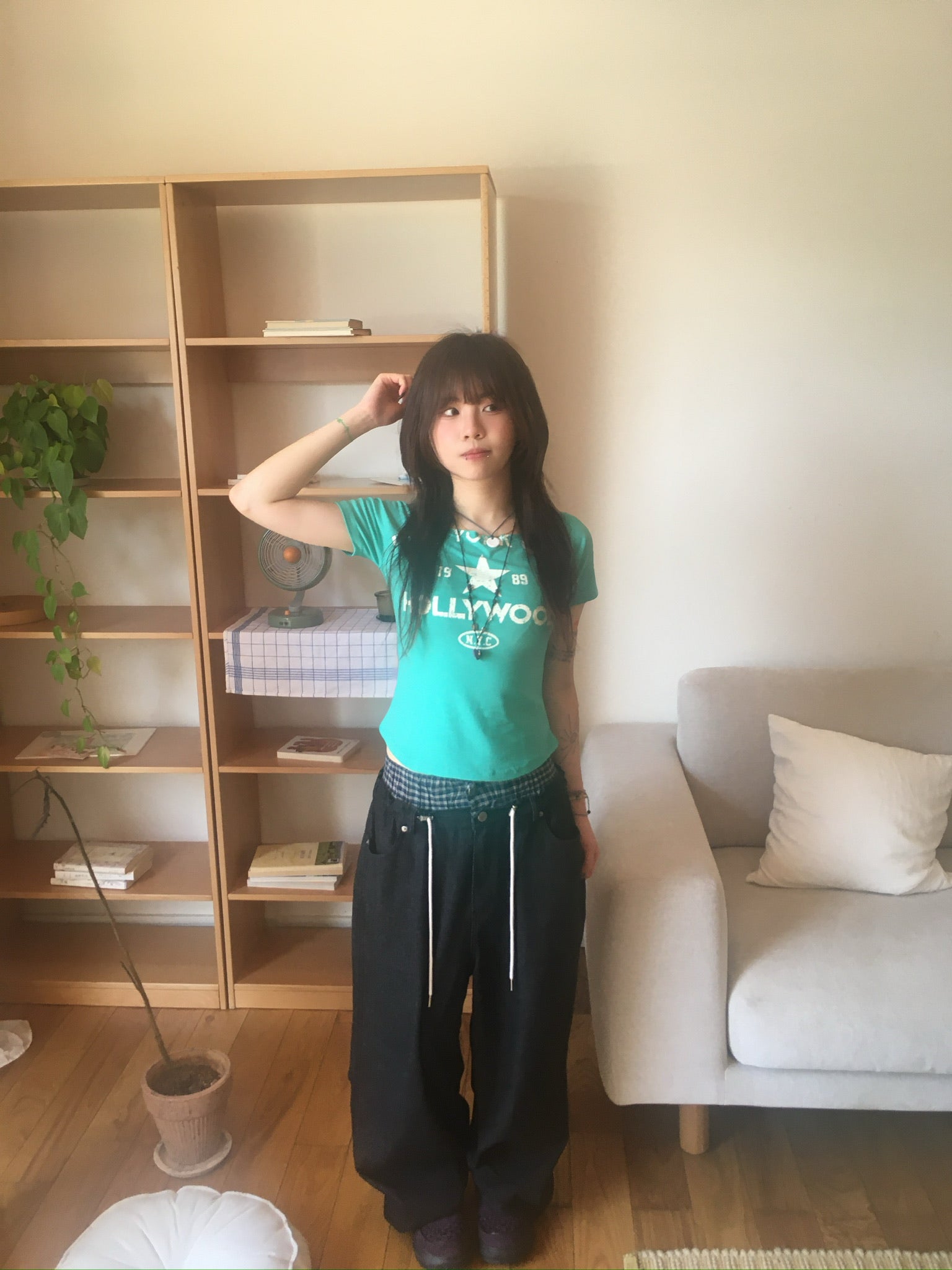 hollywood boat neck tee (mint)