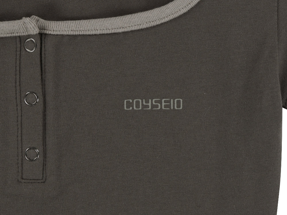 ✪【𝘱𝘳𝘦-𝘰𝘳𝘥𝘦𝘳】coyseio prong snap mini logo tee (2 color)