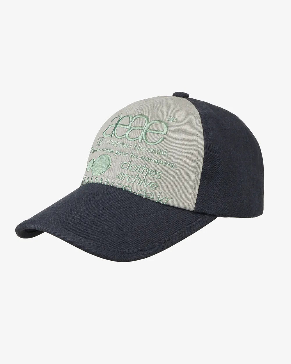 AEAE WEB LOGO 5 PANNEL BALL CAP (DARK NAVY/ASH)