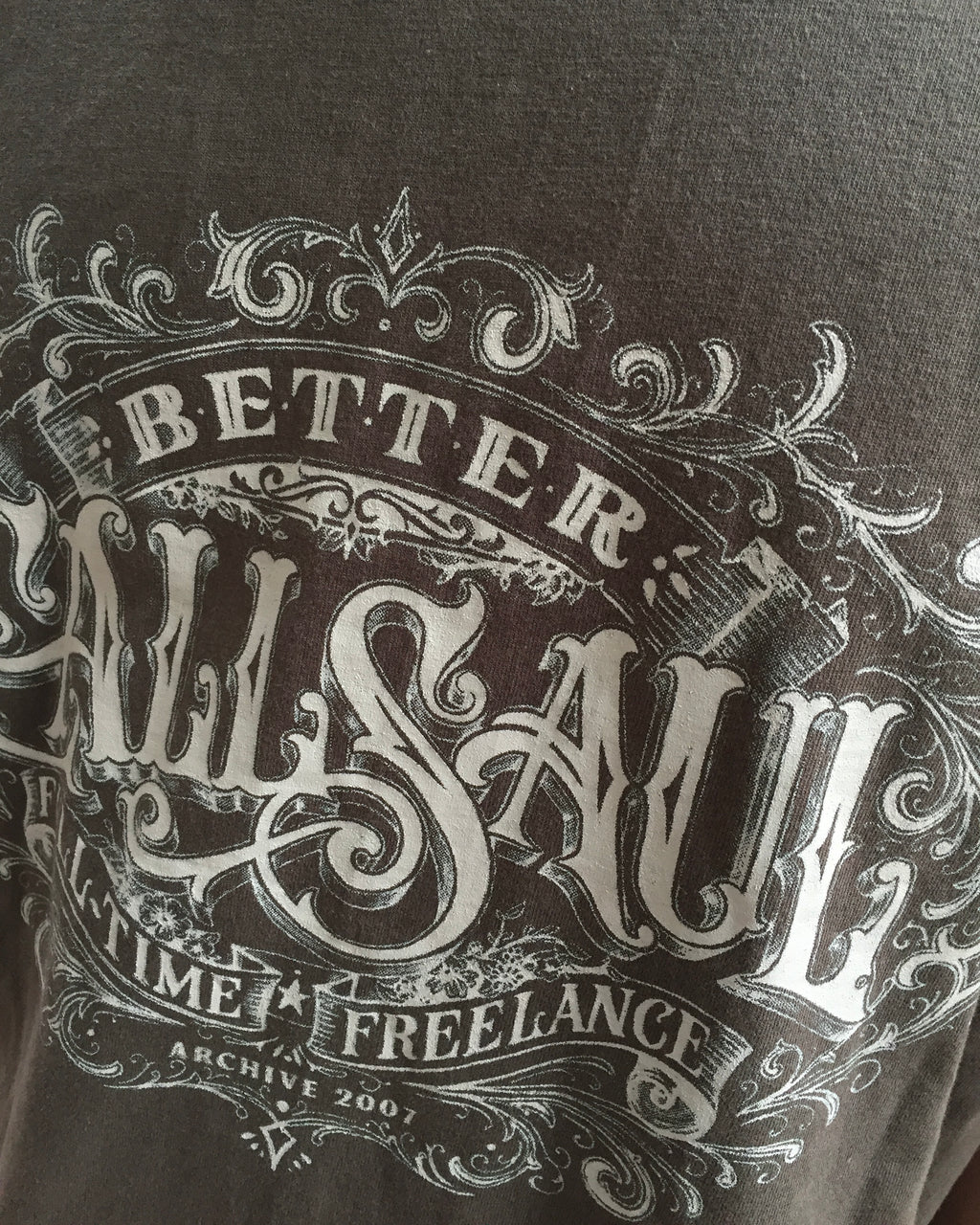 callsaul vintage ringer tee (charcoal)