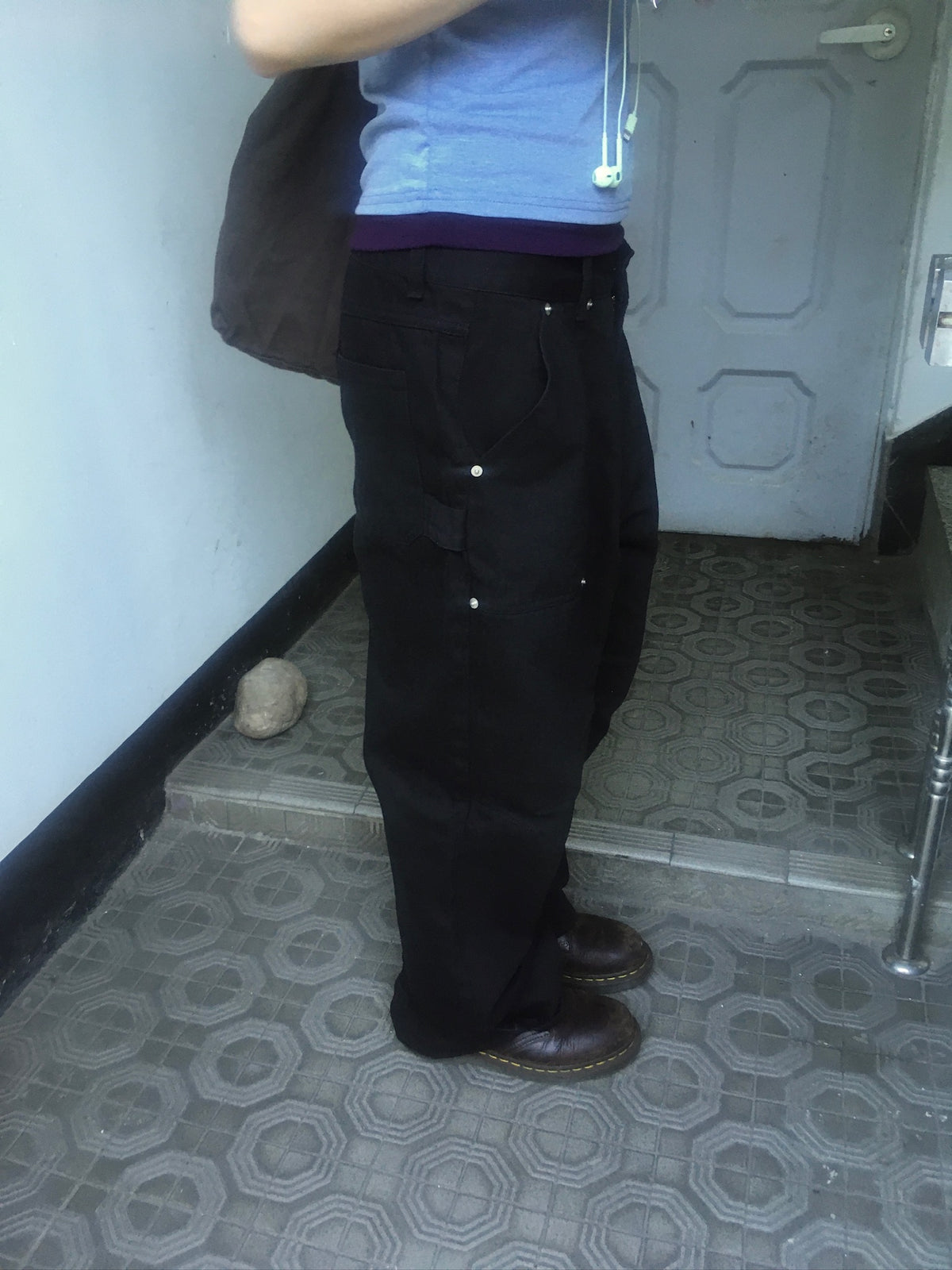 fatigue washed pants (black)