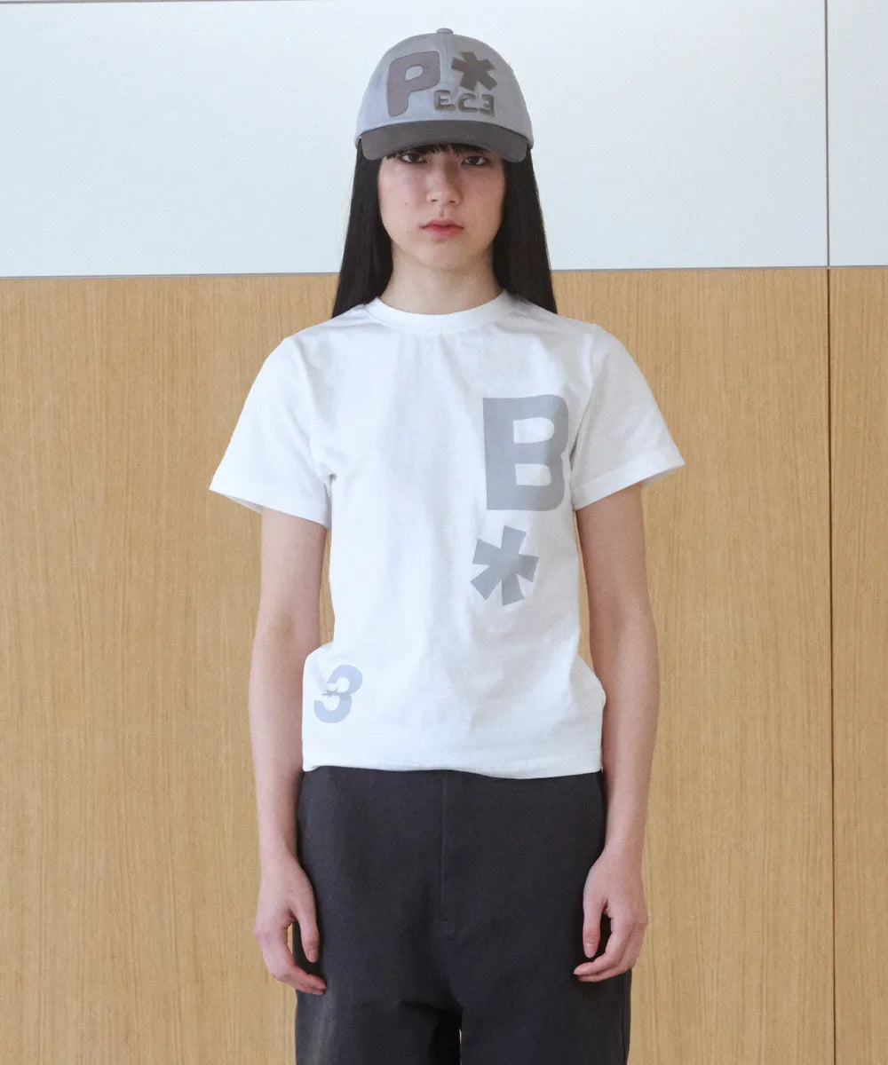 BAUF B LOGO SLIM FIT T-SHIRT (WHITE)