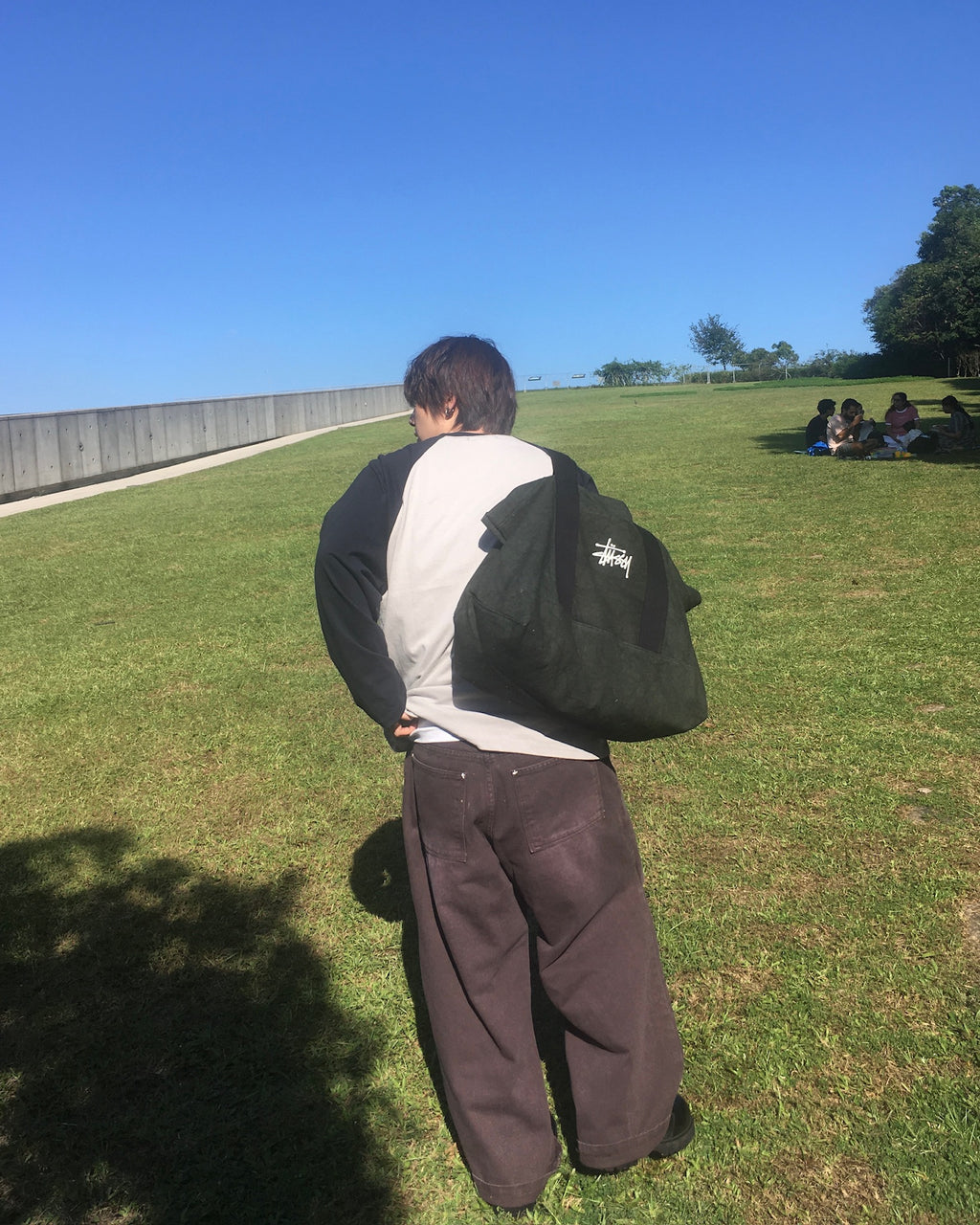 checkmates raglan tee (navy/grey) (men)