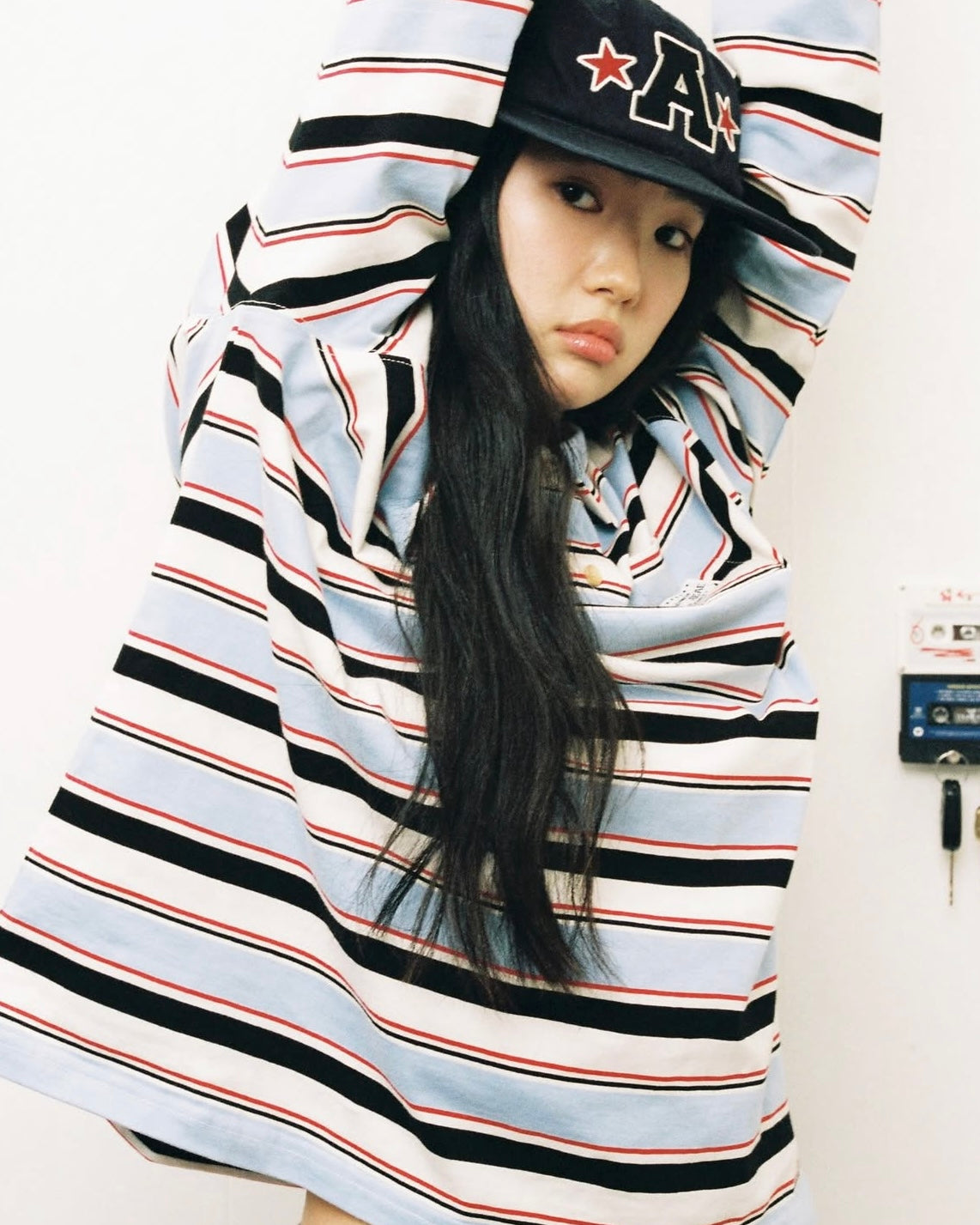 AEAE WASHED CAPITAL LOGO CAP (NAVY)