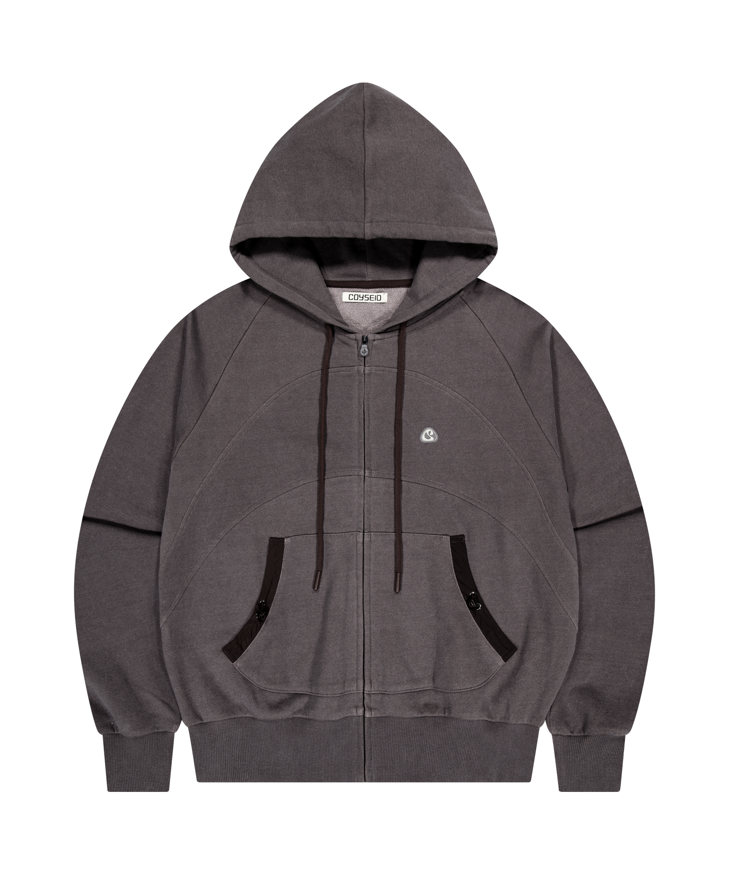 ✪【𝘱𝘳𝘦-𝘰𝘳𝘥𝘦𝘳】coyseio string pocket hood zip-up (3 color)