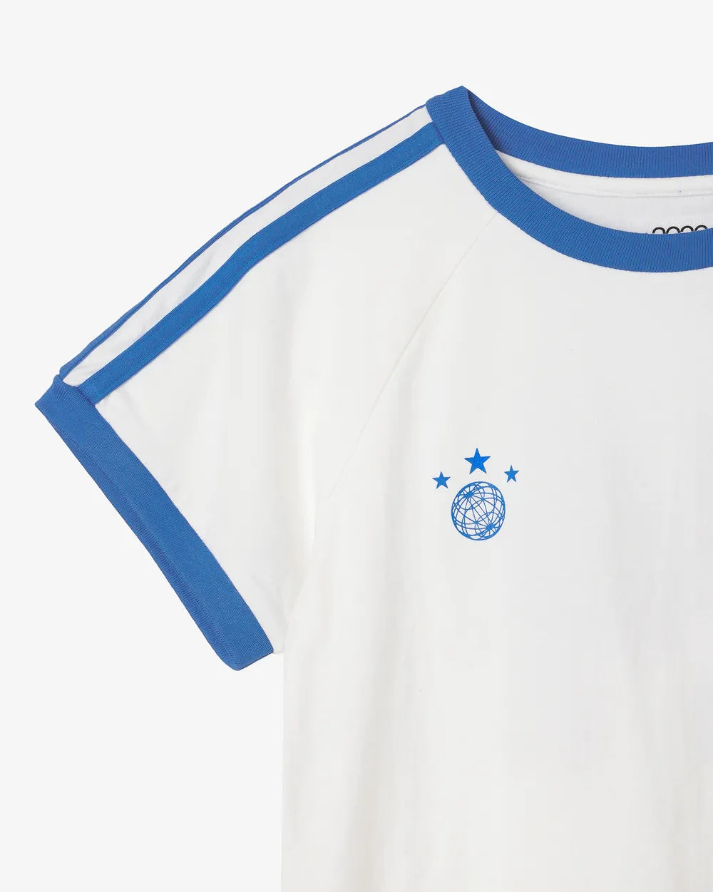 AEAE ATHLETE STRIPE HALF T-SHIRTS (WHITE)
