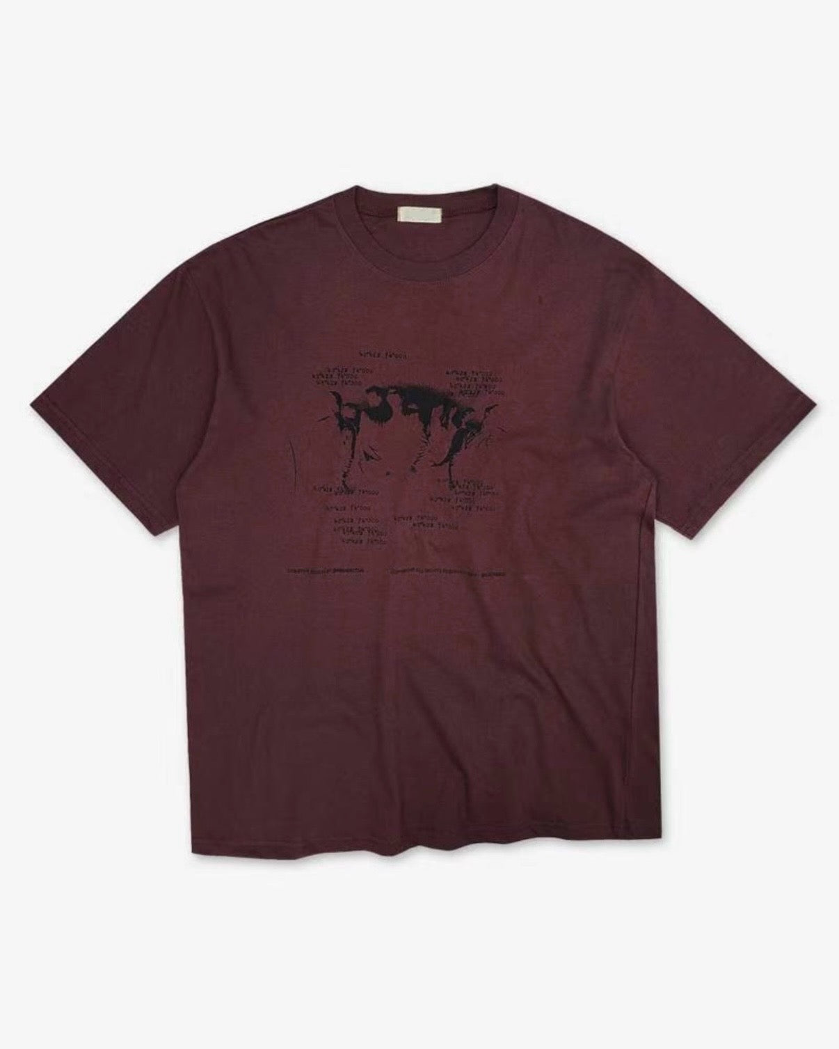 (in stock) bucket tee (burgundy)