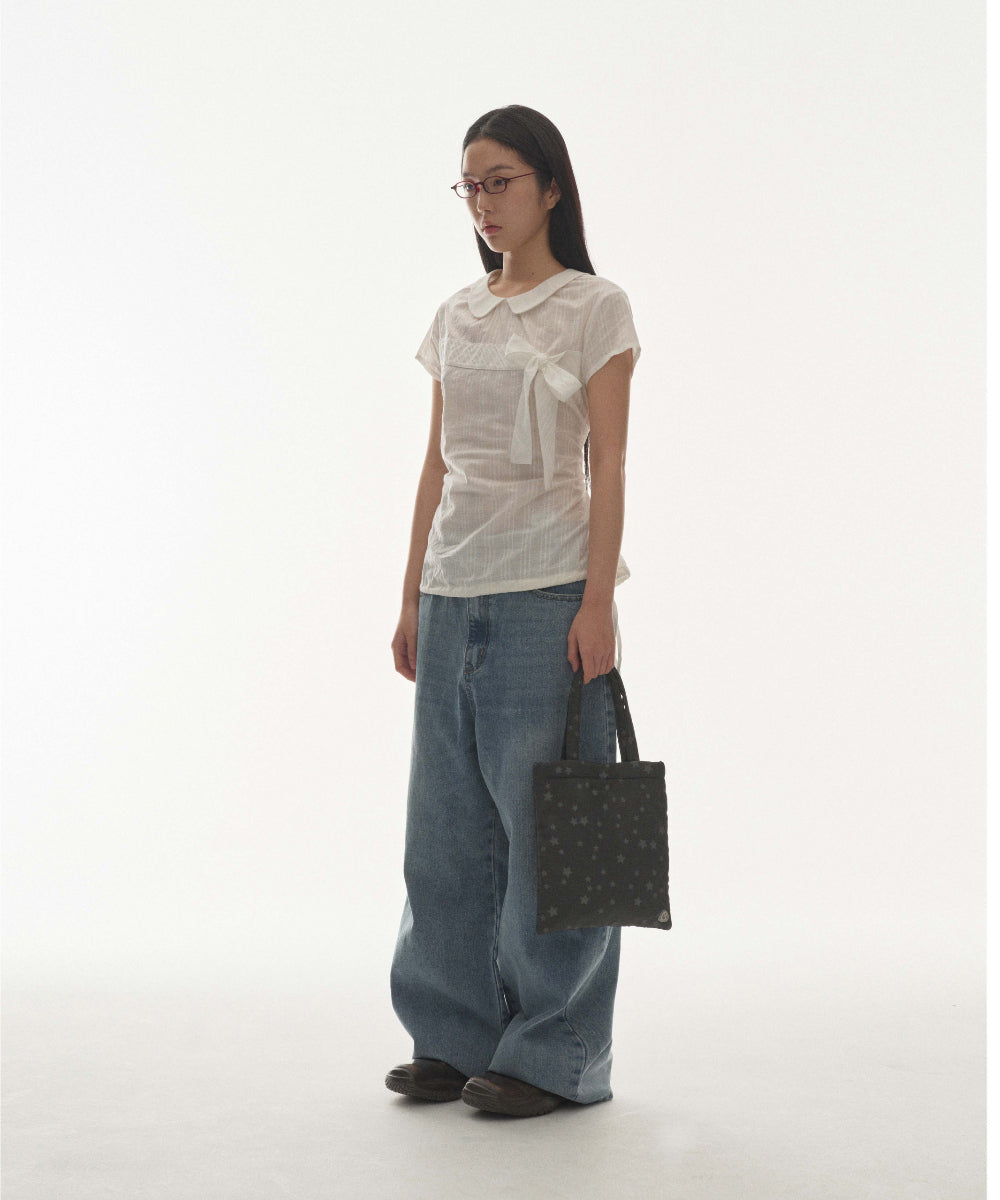 ✪【𝘱𝘳𝘦-𝘰𝘳𝘥𝘦𝘳】coyseio milky star tote bag (2 color)