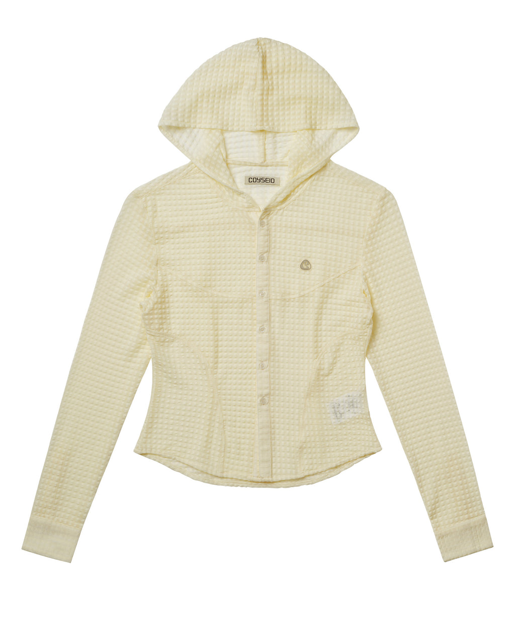 ✪【𝘱𝘳𝘦-𝘰𝘳𝘥𝘦𝘳】coyseio round hoodie shirts (yellow)