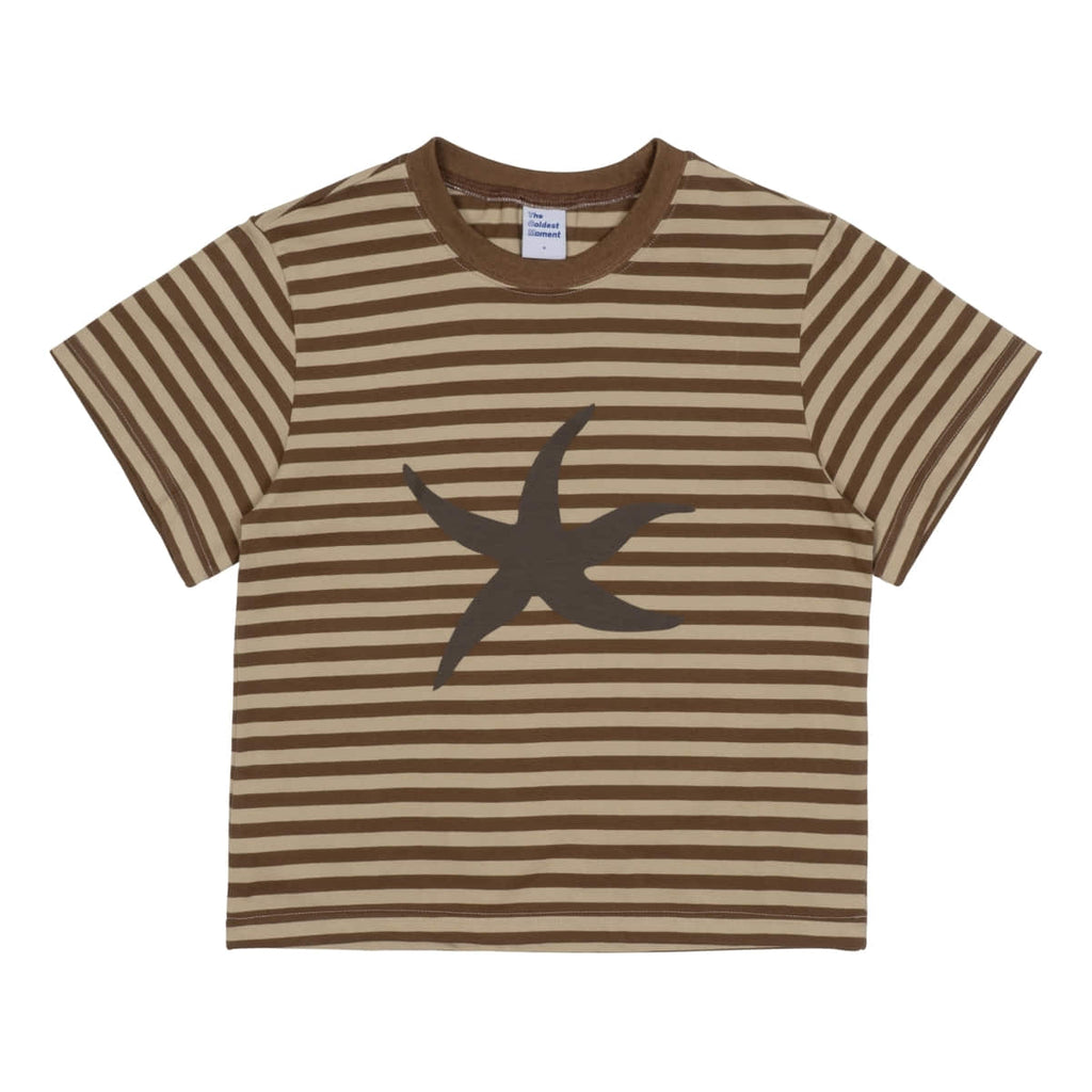 TCM STARFISH STRIPE TEE (BROWN)