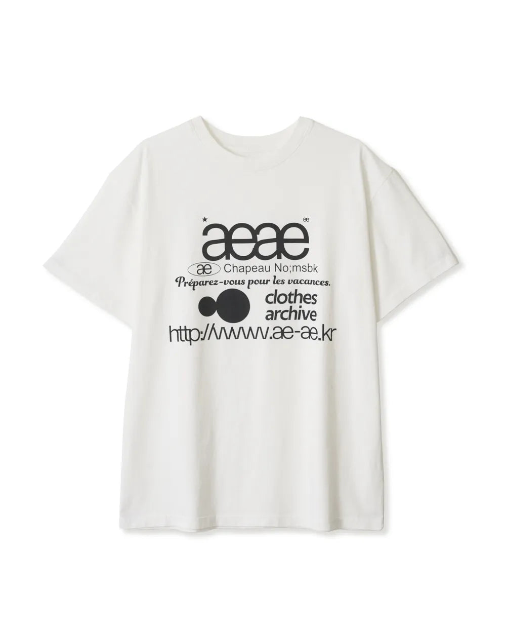 AEAE WEB LOGO T-SHIRTS (WHITE)