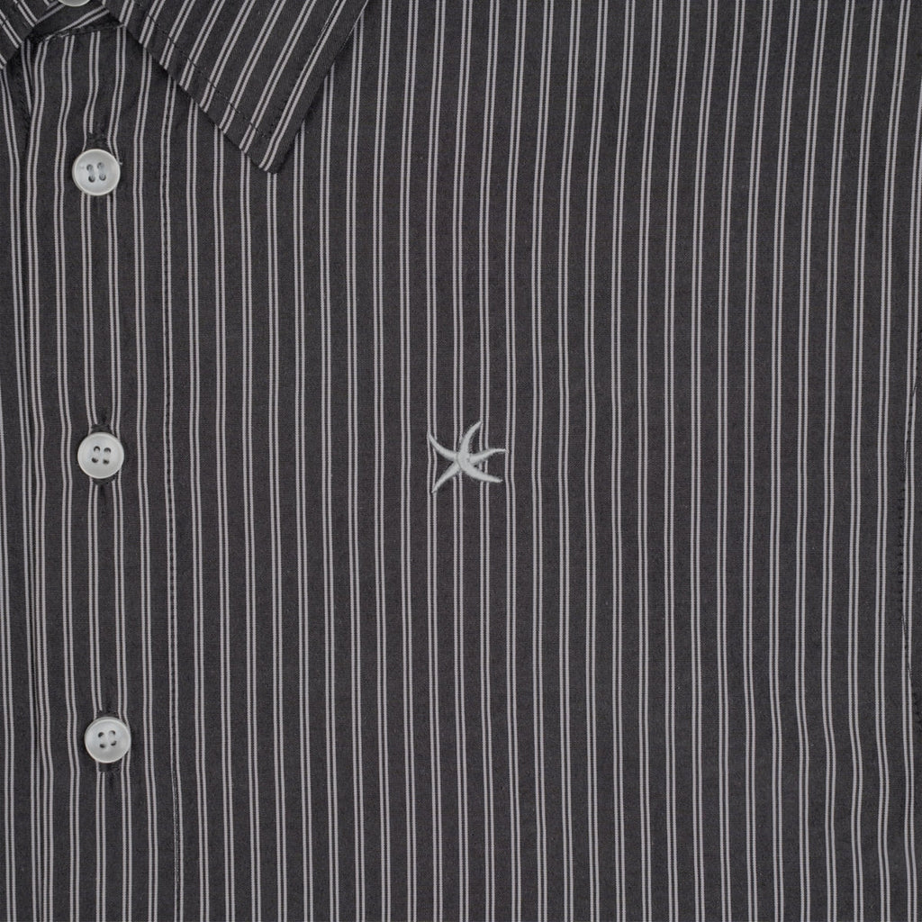 TCM MINI LOGO STRIPE HALF SHIRTS (BLACK)