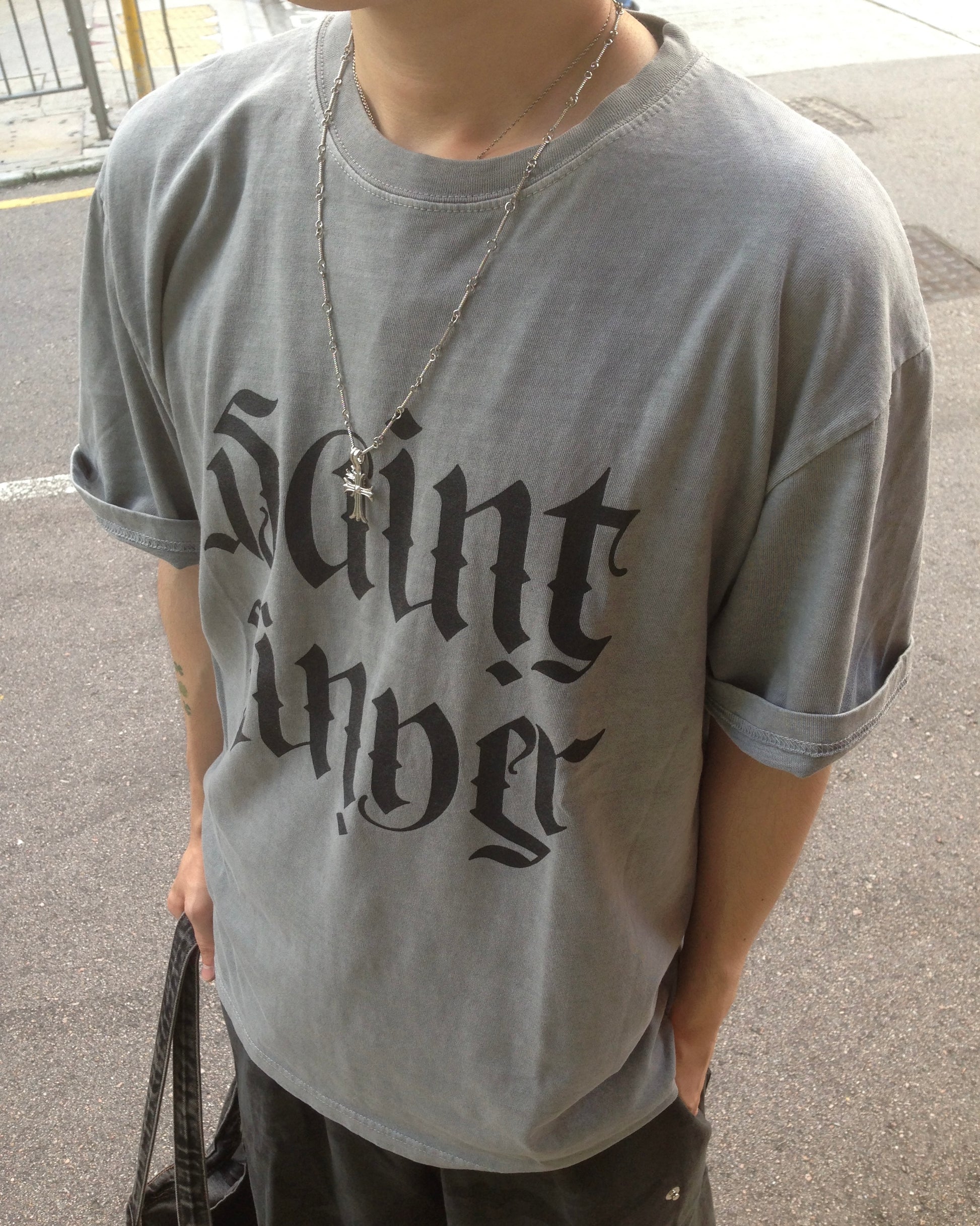 saint washed tee (light grey)