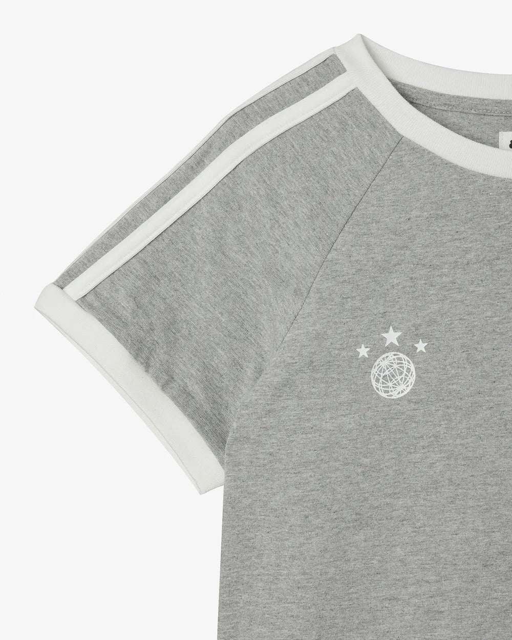 AEAE ATHLETE STRIPE HALF T-SHIRTS (GREY)