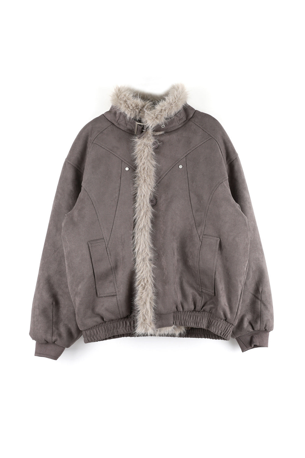 (★BEST) fur collar jacket (black)