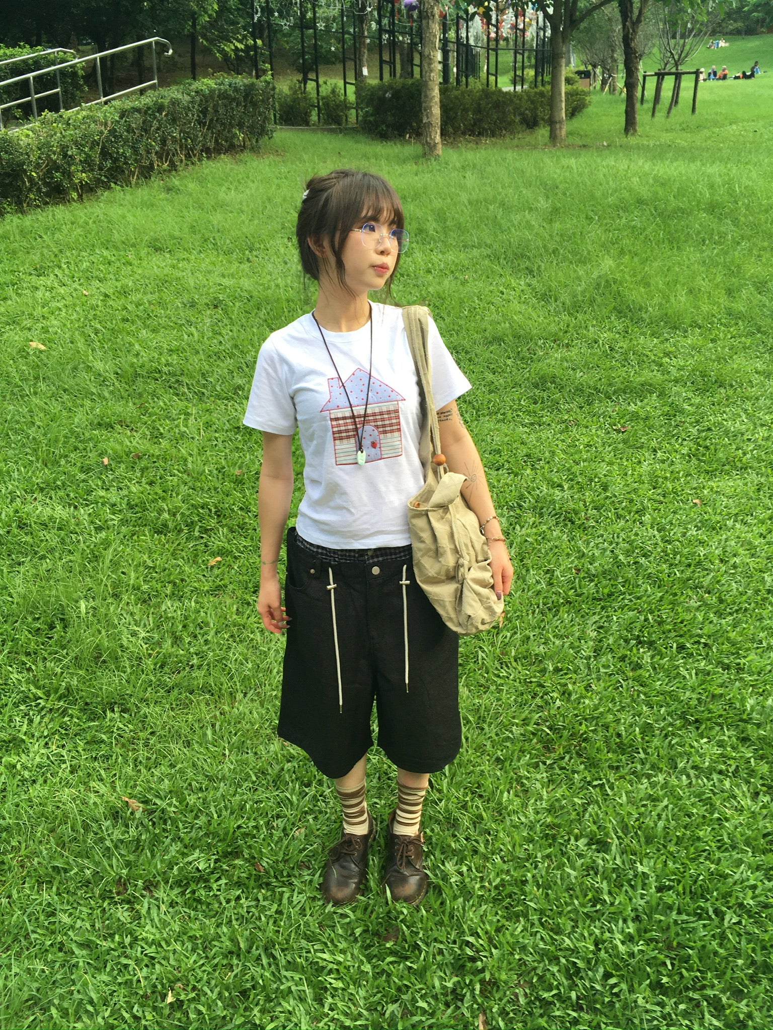 diamond stitch bag (beige)