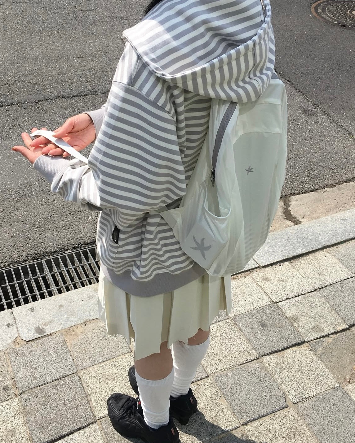 TCM MINI LOGO PACKABLE BACKPACK (CREAM)