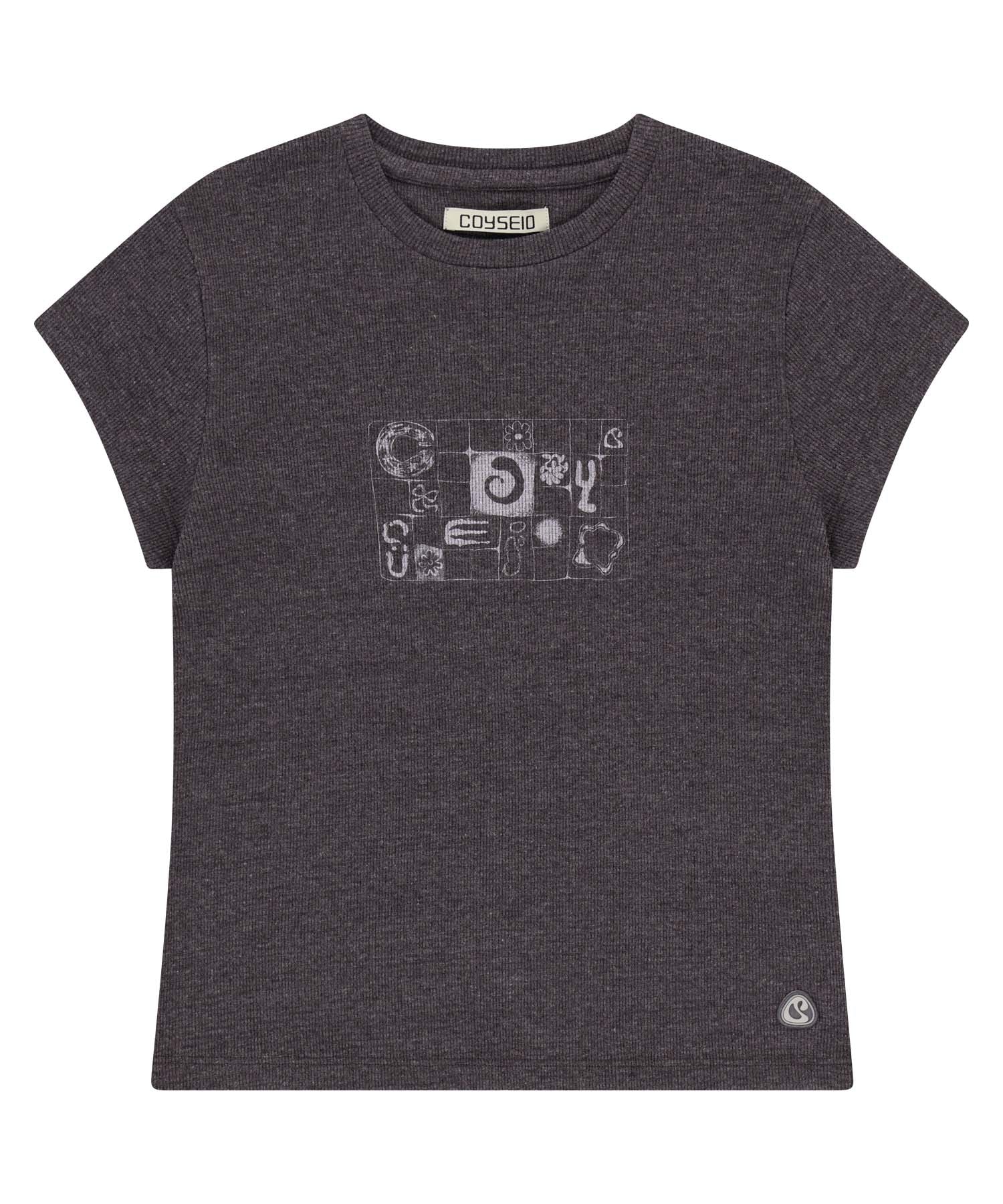 ✪【𝘱𝘳𝘦-𝘰𝘳𝘥𝘦𝘳】coyseio coy waffle t-shirt (2 color)