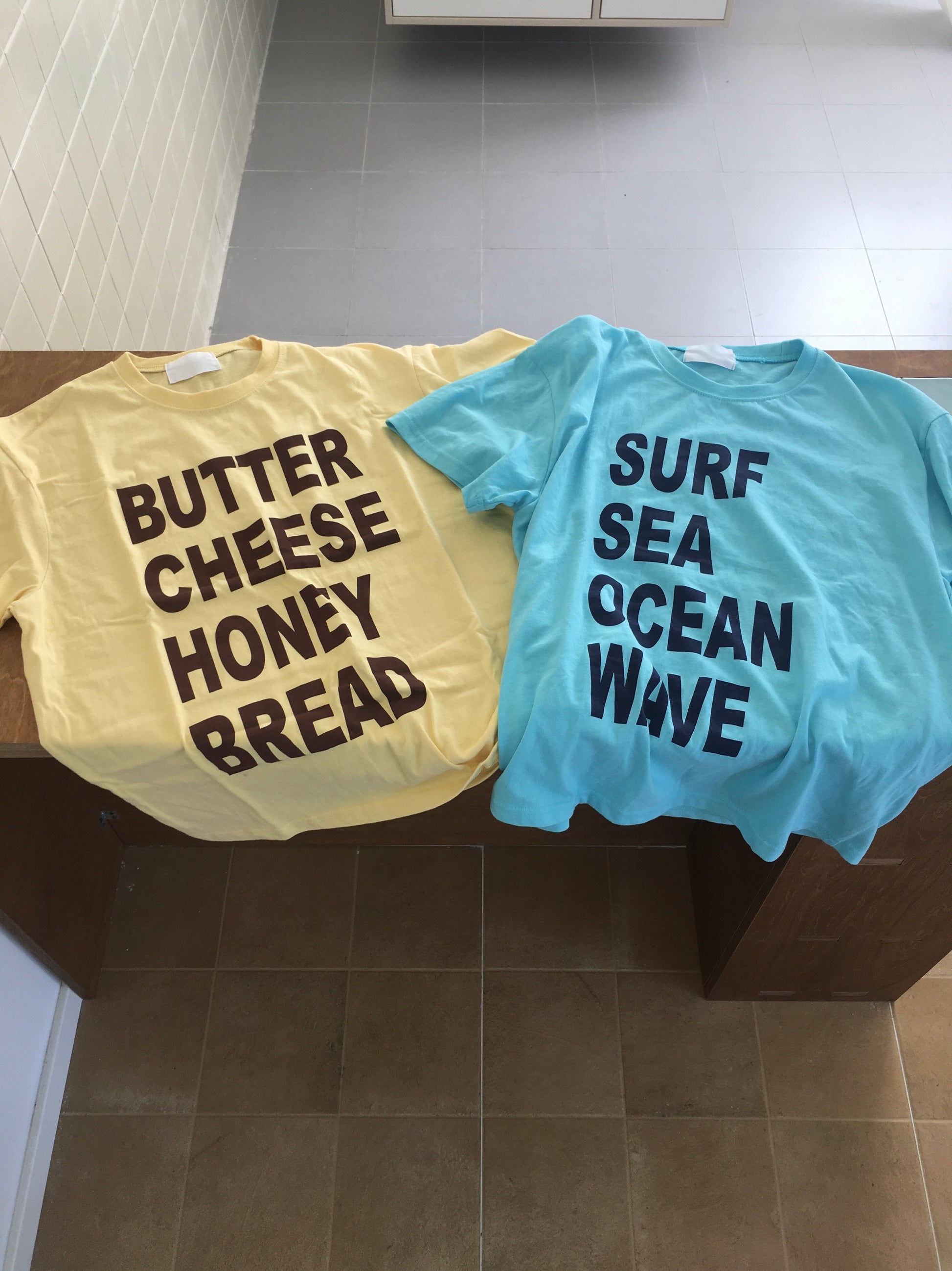 recipe letter tee (ocean)