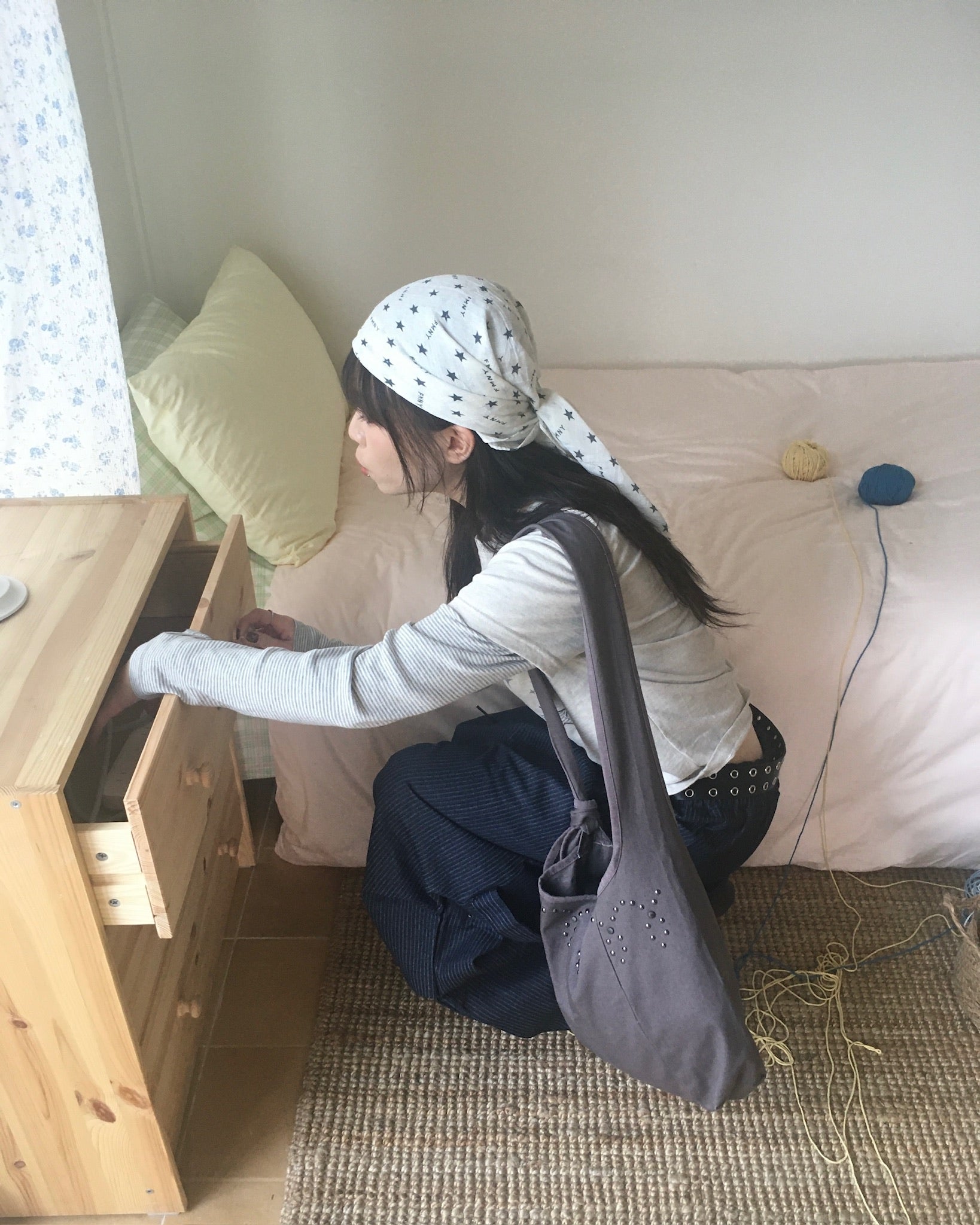 studded shoulder bag