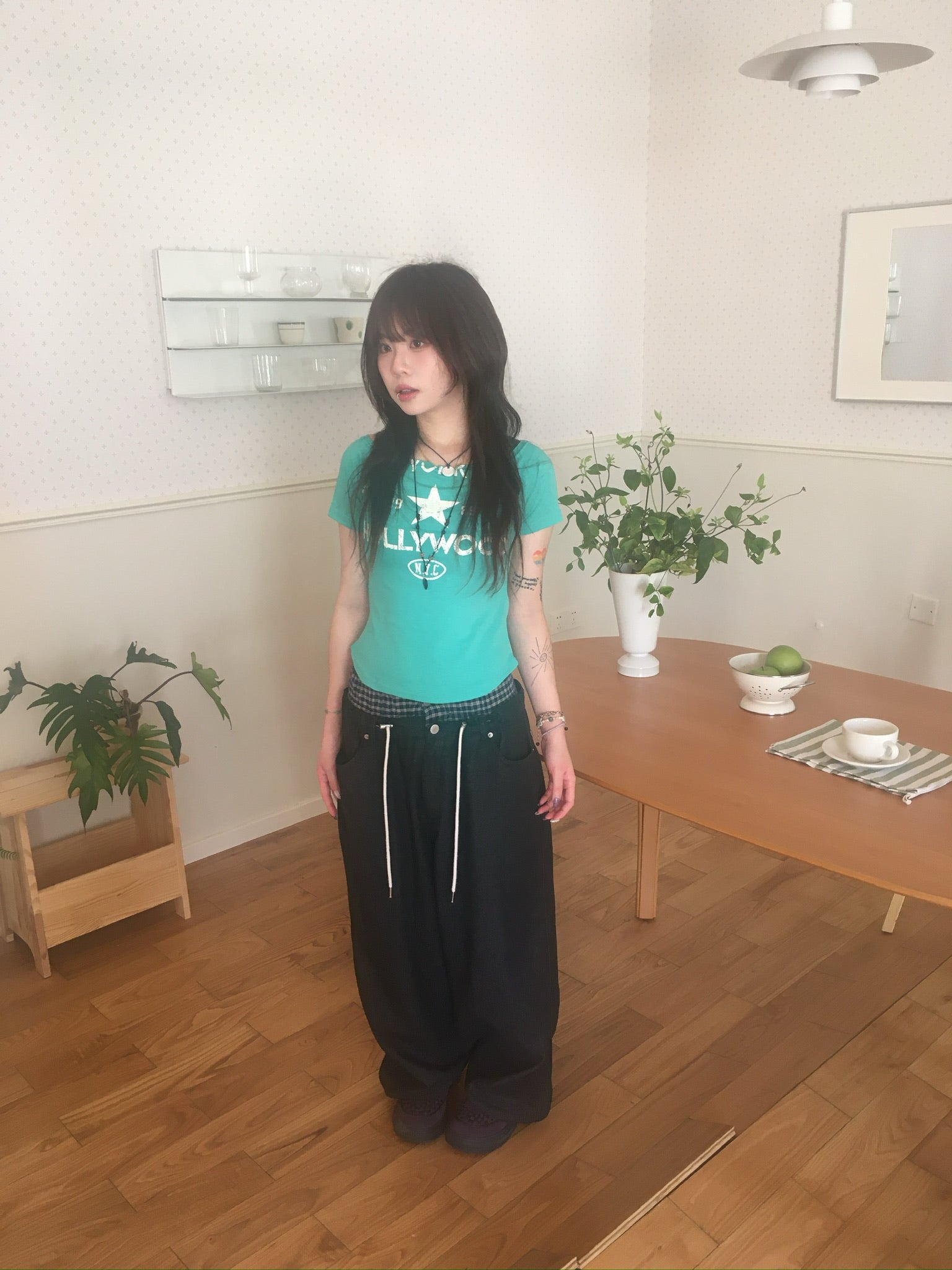 hollywood boat neck tee (mint)