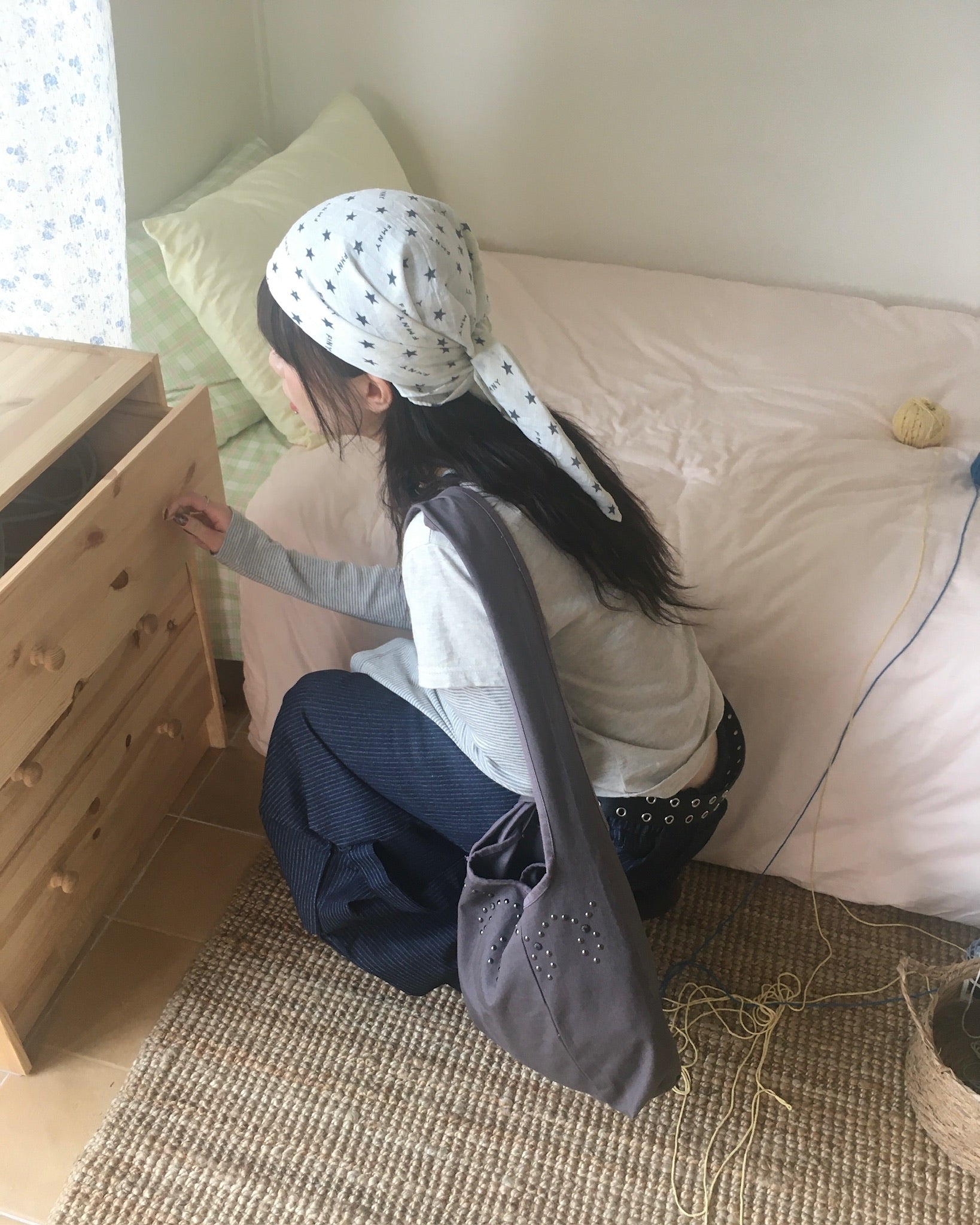 studded shoulder bag