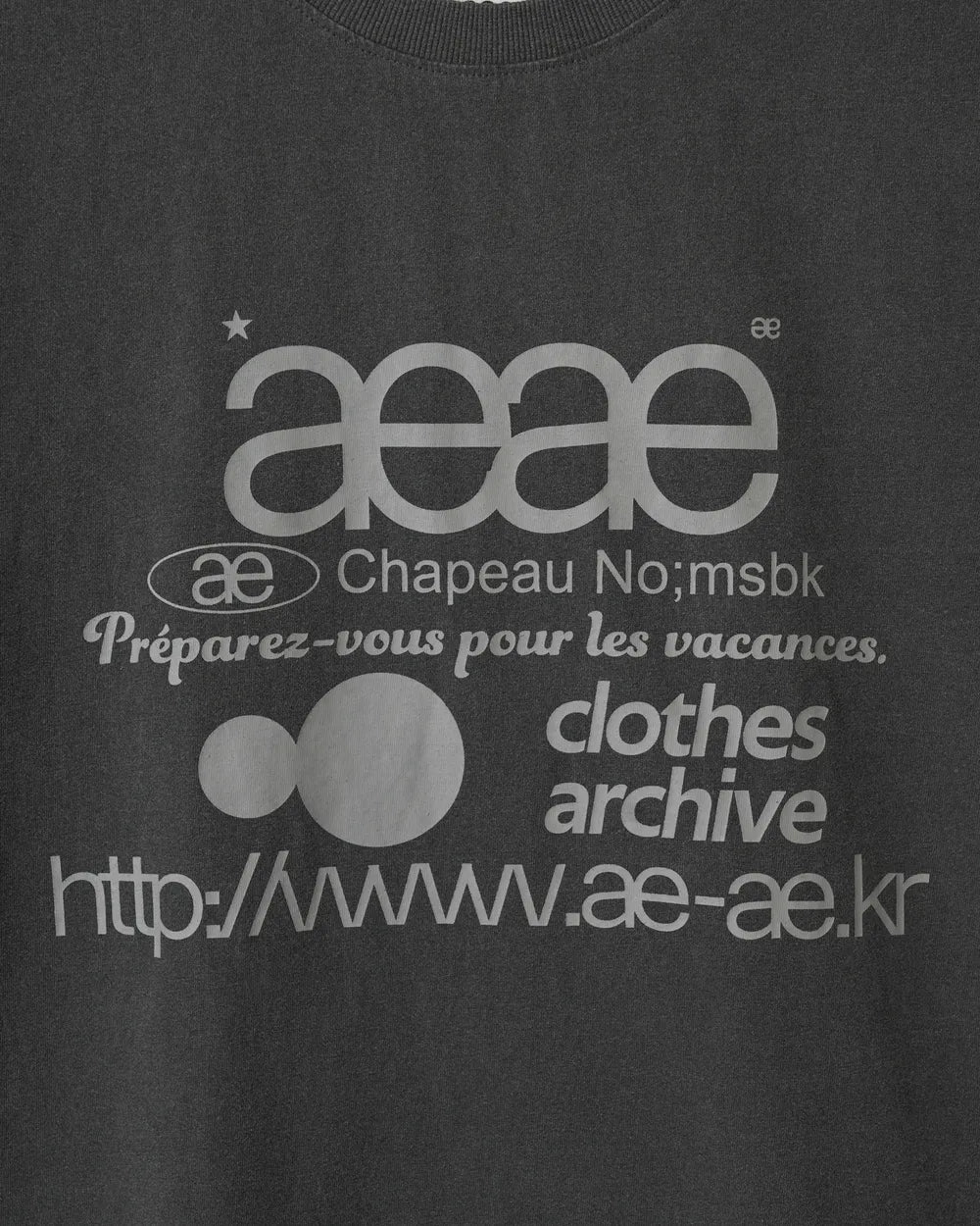 AEAE WEB LOGO T-SHIRTS (CHARCOAL)