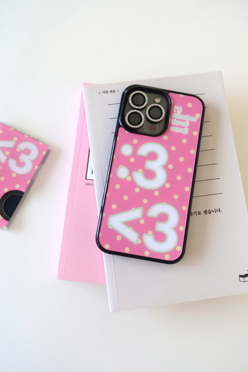 <3 emoji phone case (7 color)