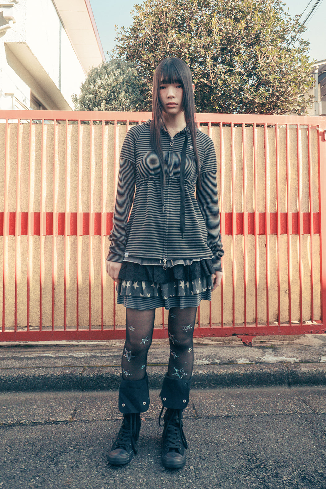 HUGYOURSKIN CANCAN LAYERED SKIRT (CHARCOAL)