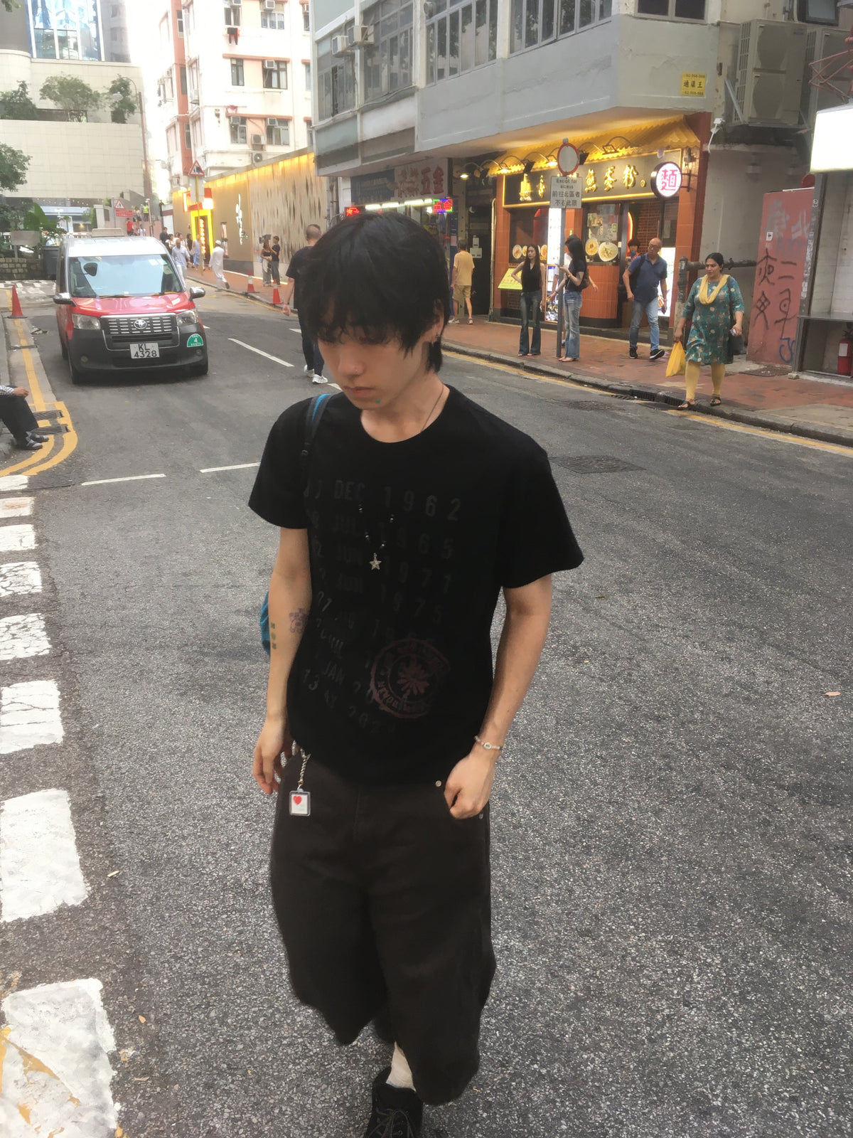 calendar print tee (black)