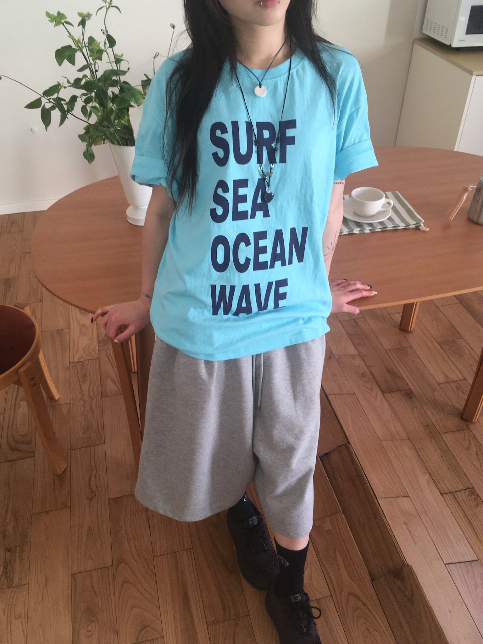 recipe letter tee (ocean)
