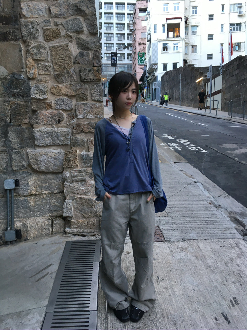 vintage washed cargo pants (beige)