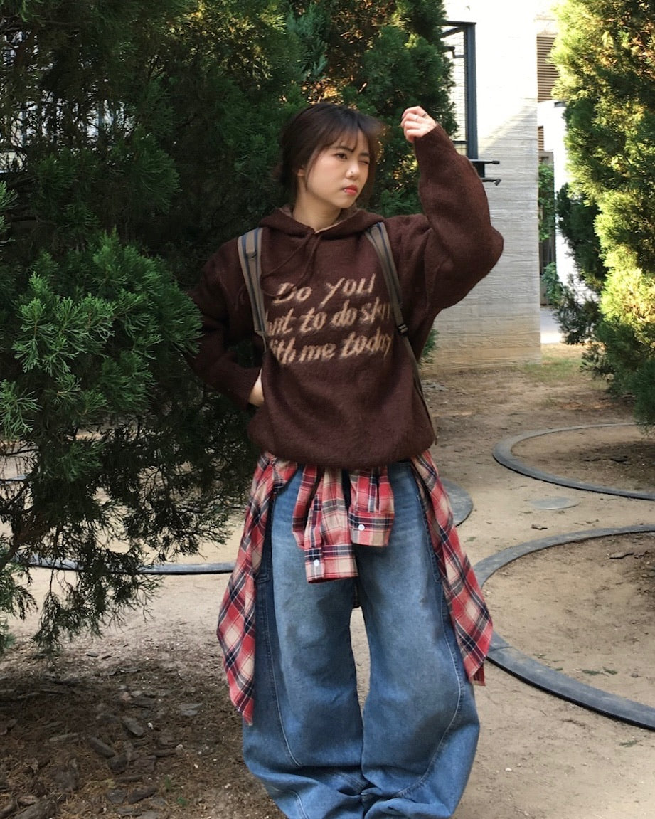 SKR knitted hoodie