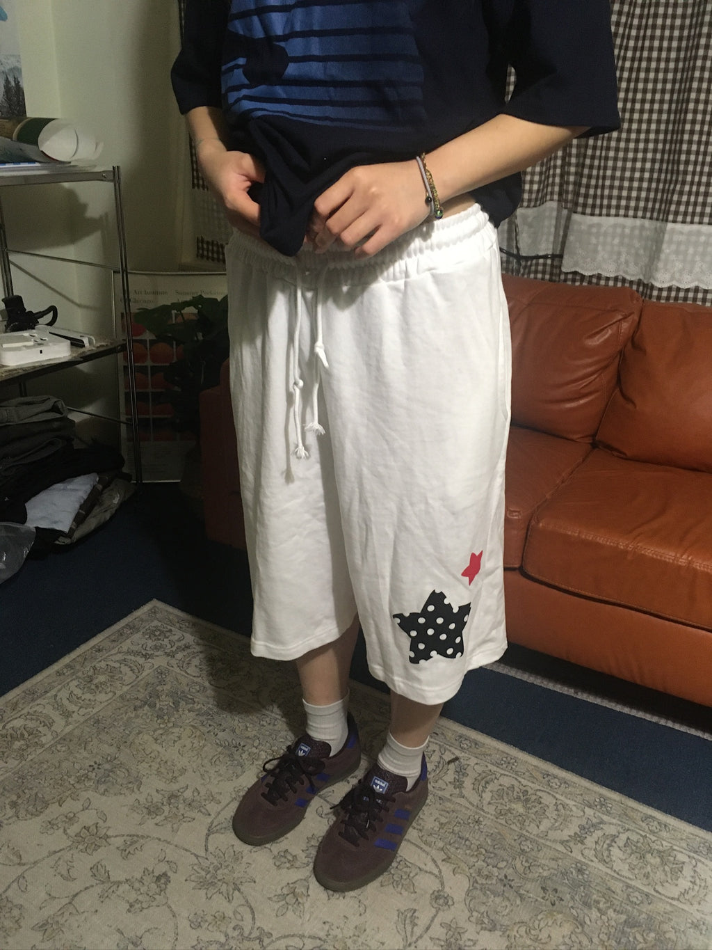 (in stock) kisses cotton shorts (white)