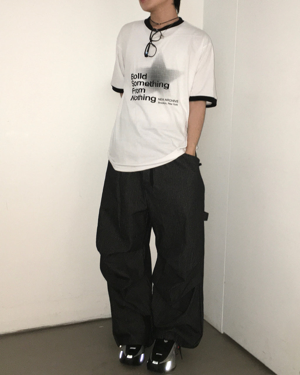 (in stock) rivet star stripe pants (blue)