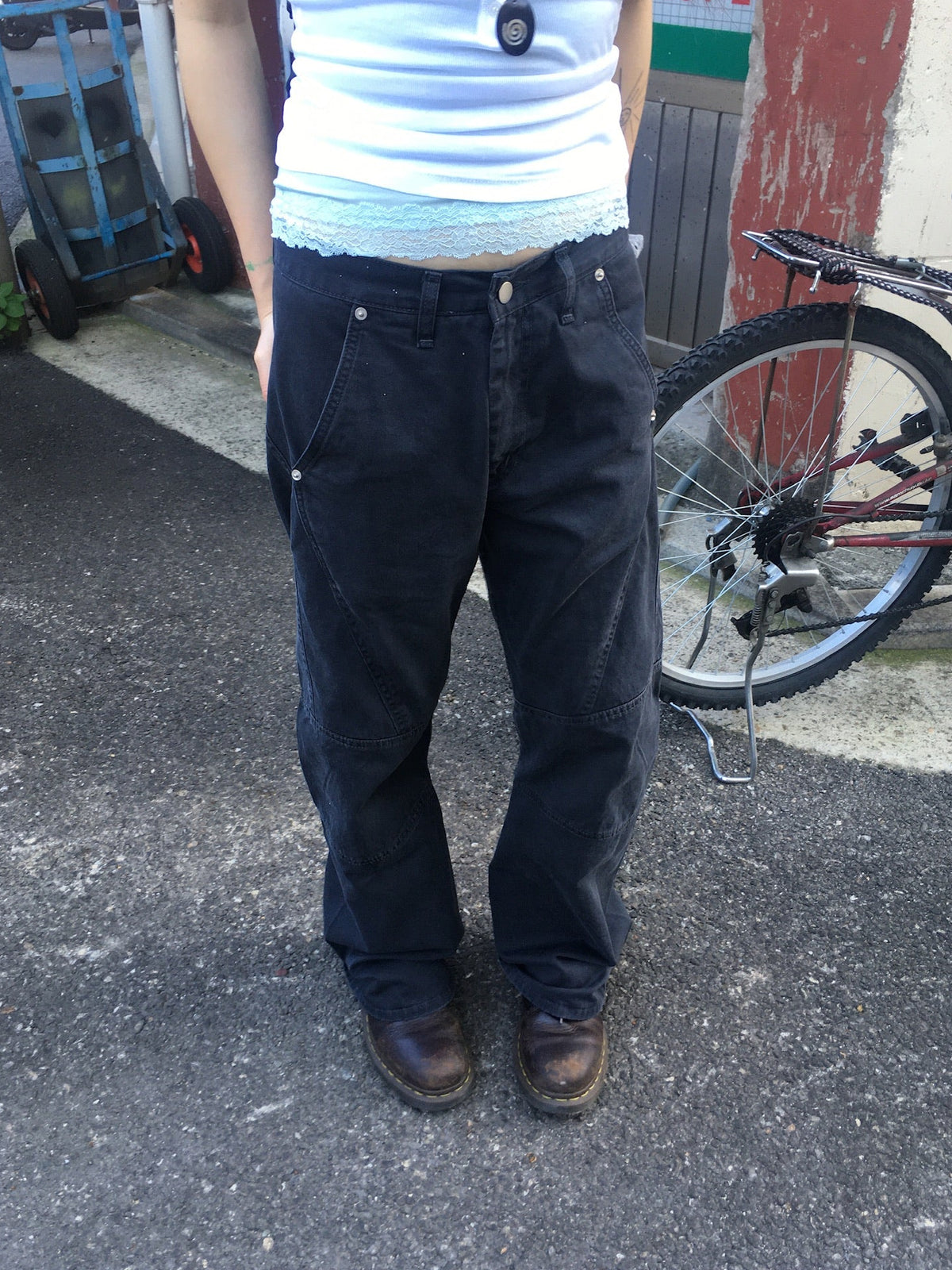 vintage flared pants (charcoal)