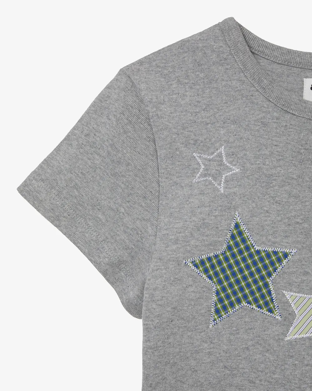 AEAE CHECK STAR TEE (GREY)