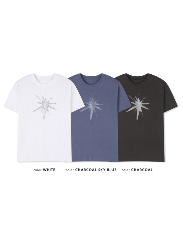 star colored crop tee (sky blue)