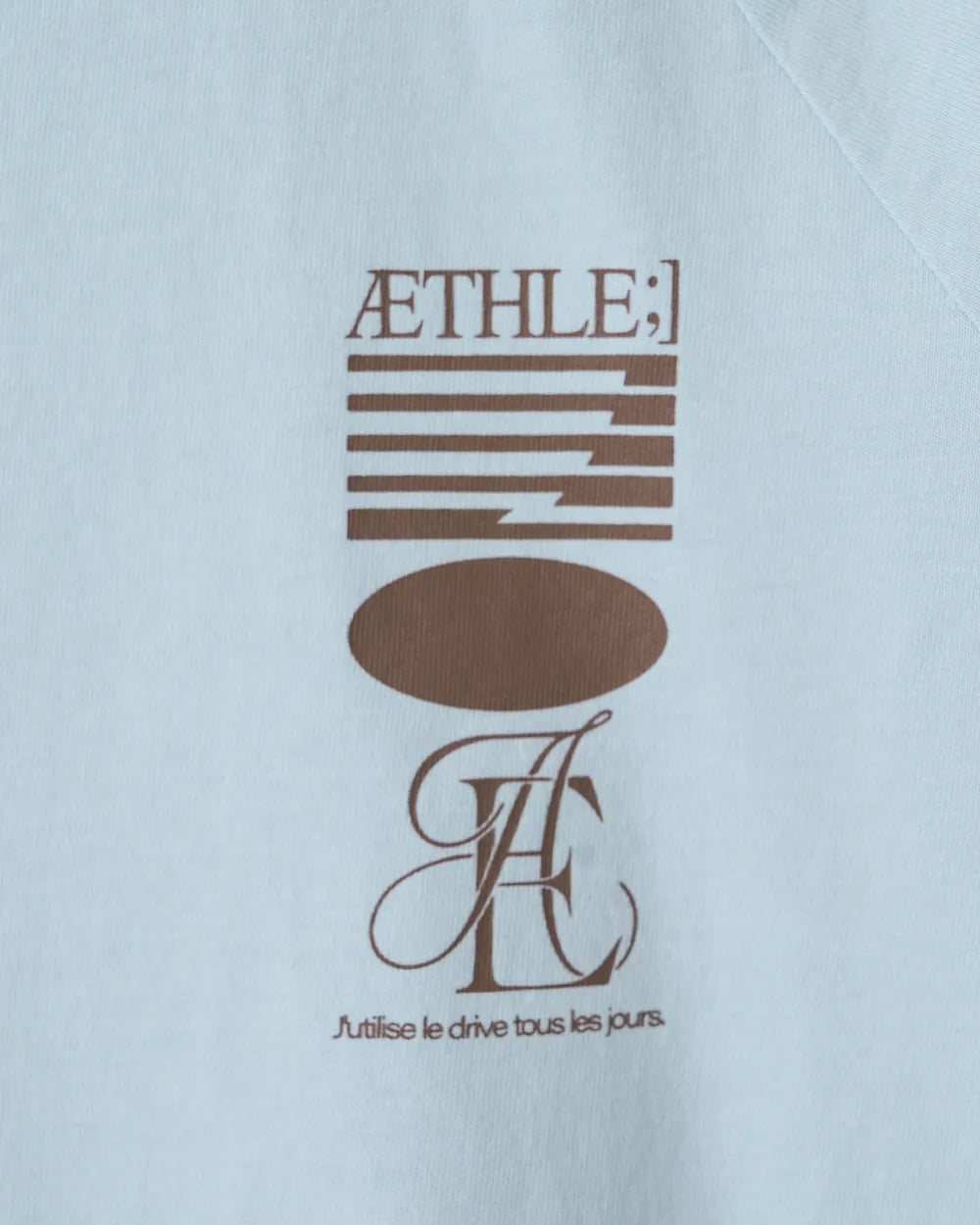 AEAE ATHLETE STRIPE HALF T-SHIRTS (SKY BLUE)