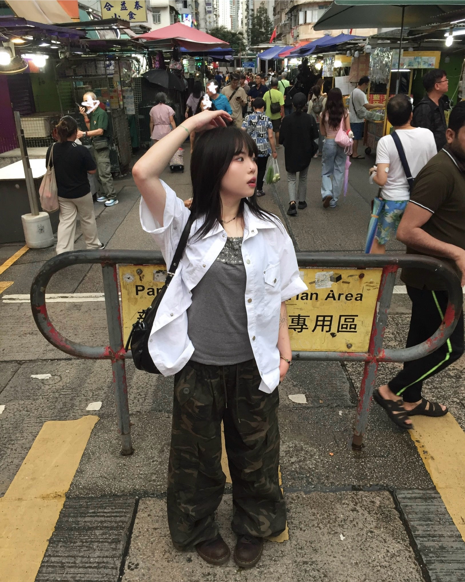 (in stock) military camo work pants (khaki)