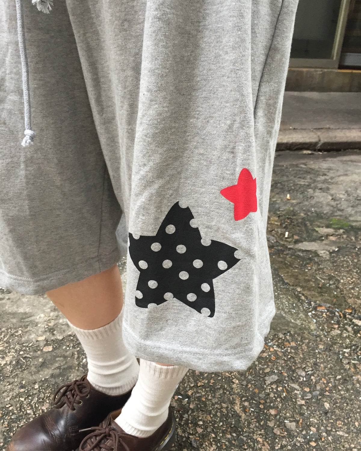 kisses cotton shorts (grey)
