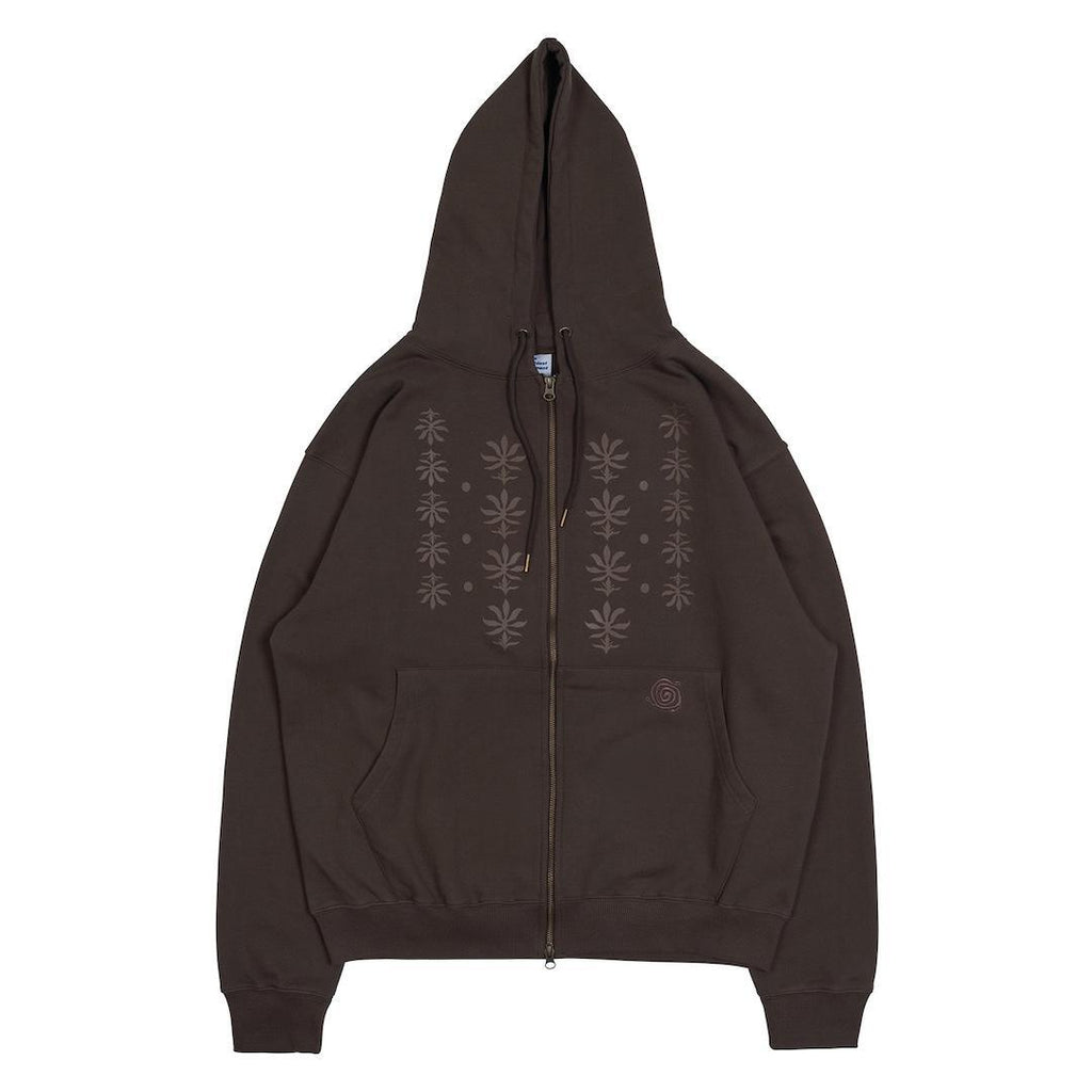 TCM ETHNIC HOODED ZIP-UP (BROWN)