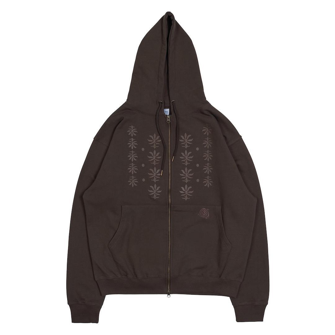 TCM ETHNIC HOODED ZIP-UP (BROWN)