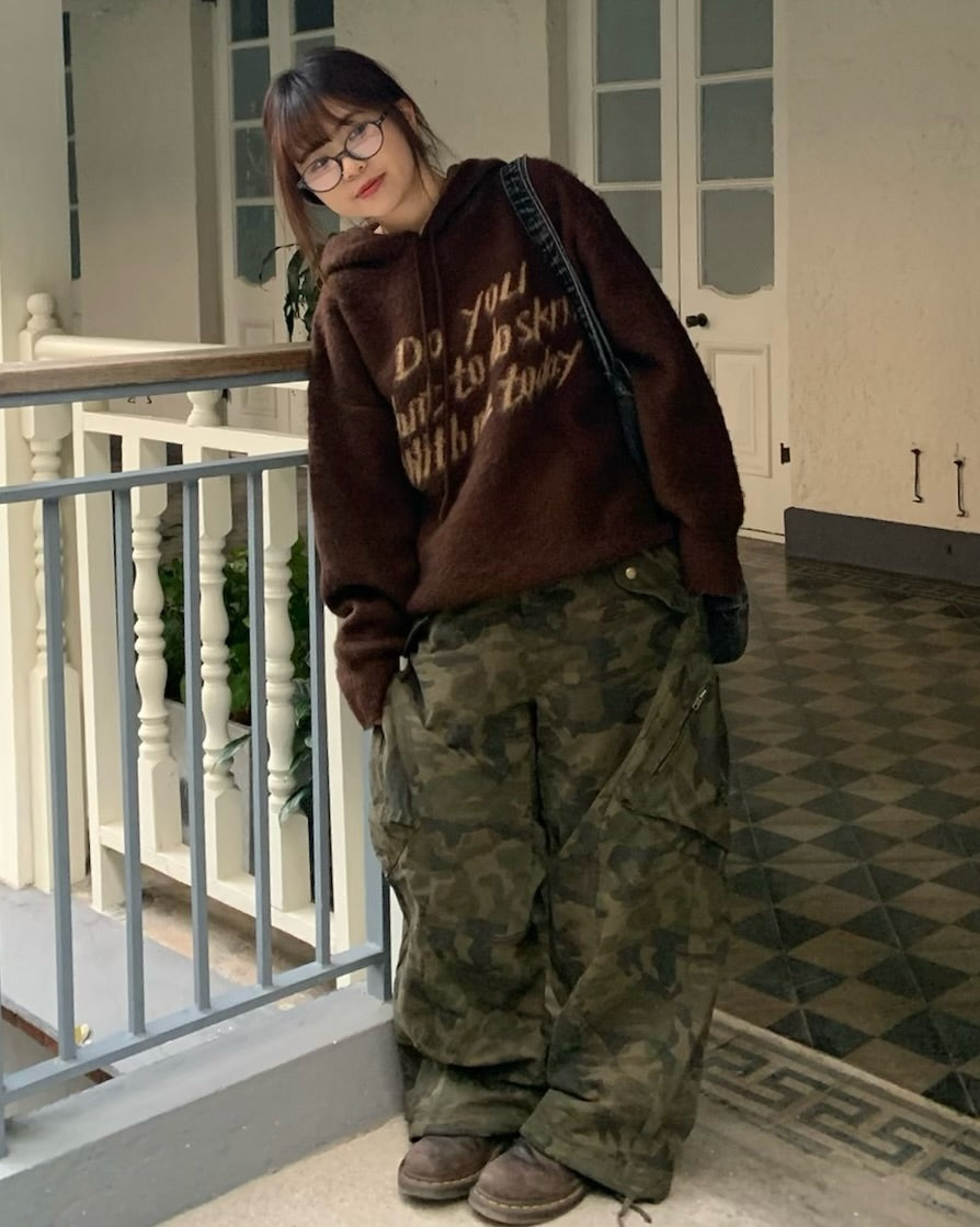 SKR knitted hoodie